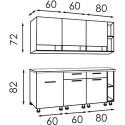 Кухня Modern Monro 2.0m (Grey Craft Oak/Cashmere) Thumb