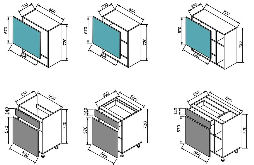 Bucatarie Modern Monro 2.0m (Grey Craft Oak/White Gloss/Asphalt)