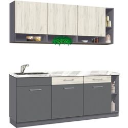 Bucatarie Modern Monro 2.0m (Slate Gray/Craft Oak White) Thumb