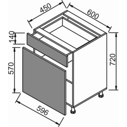 Bucatarie Modern Monro 2.0m Slate Gray/Craft Oak White + Blat Ambianta 2.0m/28mm Osaka Thumb