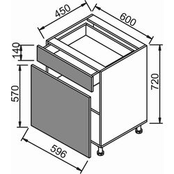 Кухня Modern Monro 2.6m (Grey Craft Oak/Cashmere) Thumb