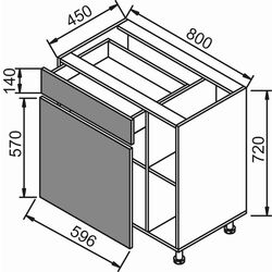 Кухня Modern Monro 2.6m (Grey Craft Oak/Cashmere) Thumb
