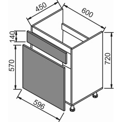 Bucatarie Modern Monro 2.6m Grey Craft Oak/Cashmere + Blat Ambianta 2.6m/28mm Osaka Thumb