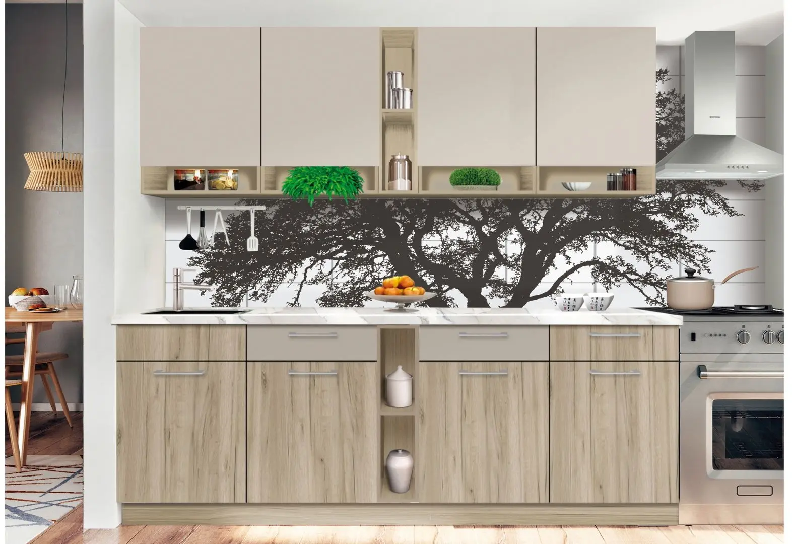 Кухня Modern Monro 2.6m (Grey Craft Oak/Cashmere)