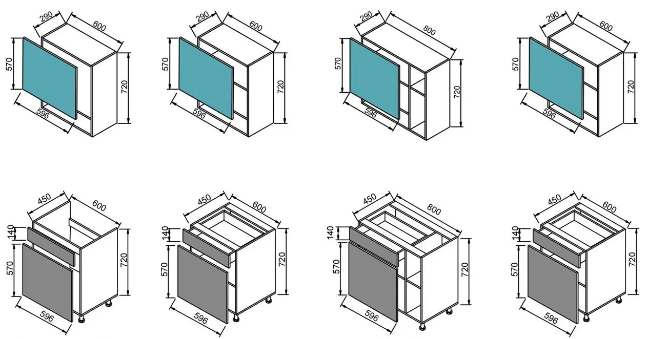 Bucatarie Modern Monro 2.6m (Grey Craft Oak/White Gloss/Asphalt)
