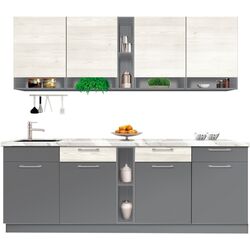 Bucatarie Modern Monro 2.6m (Slate Gray/Craft Oak White) Thumb