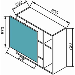 Bucatarie Modern Monro 2.6m Slate Gray/Craft Oak White + Blat Ambianta 2.6m/28mm Osaka Thumb