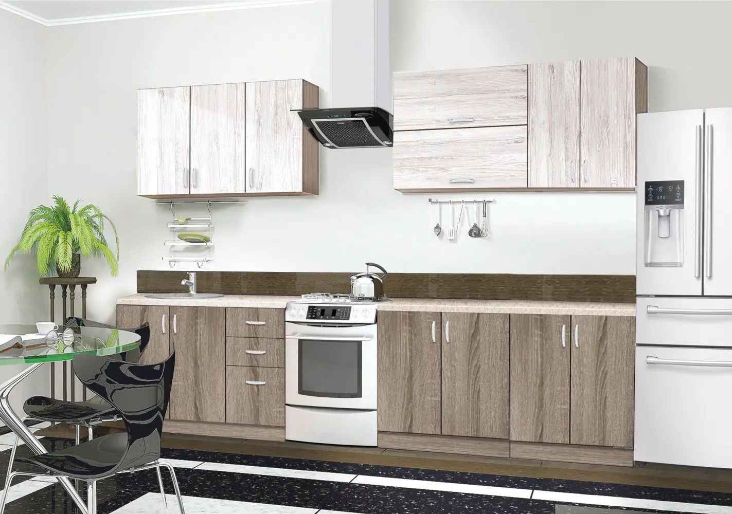 Кухня Modern Paola 2.6m (Vintage Oak/Craft Oak White)