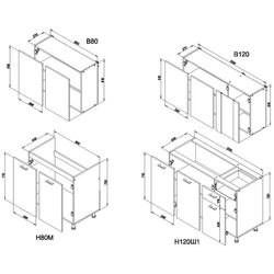 Bucatarie Modern Stella 2.0m (White/Craft Oak Grey) Thumb