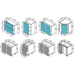 Bucatarie de colt Modern Paola 2.6/0.8m (Wenge Magic/Craft Oak White) Thumb