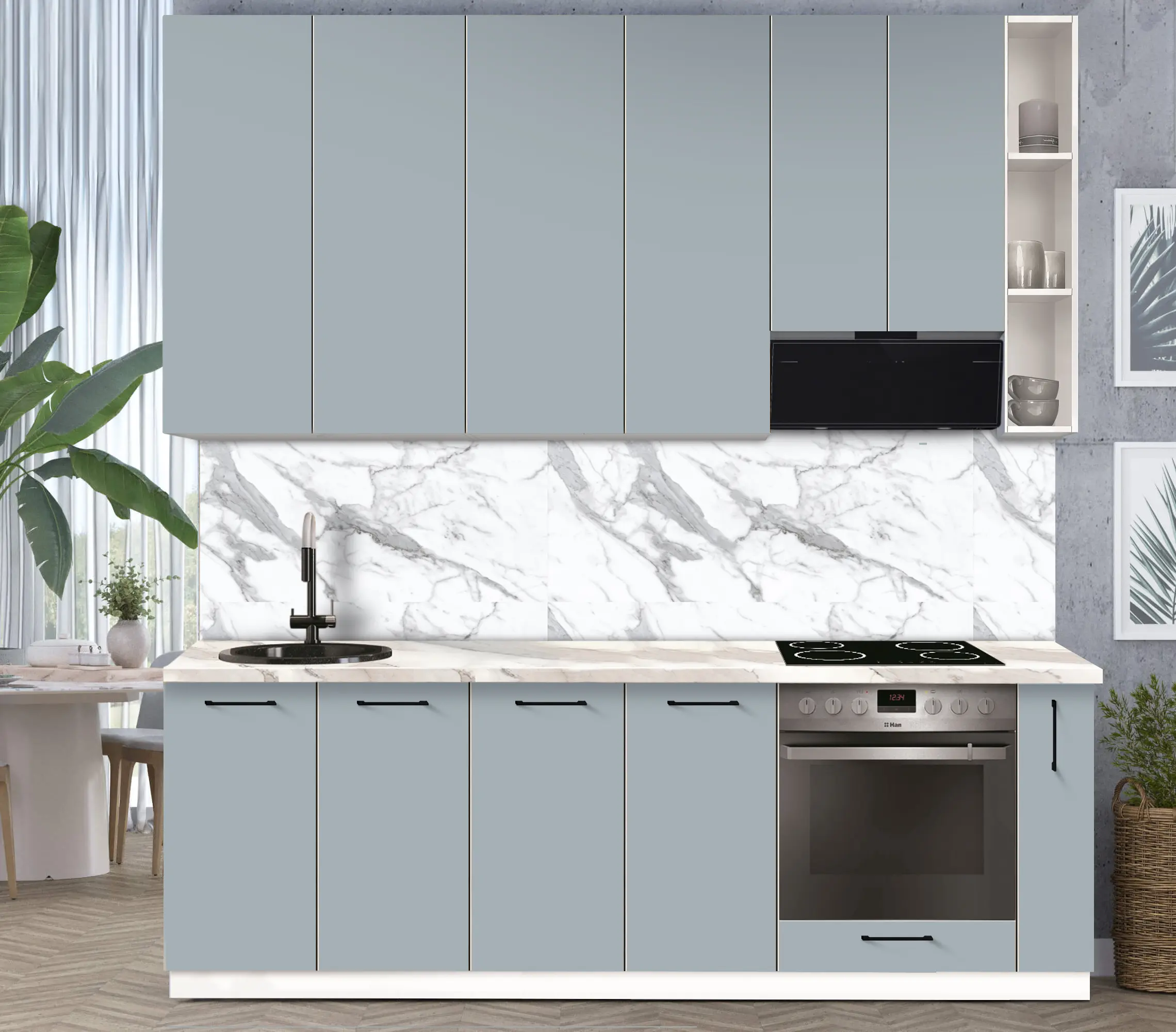 Bucatarie modulara Modern Bono 1 H110 2.4m