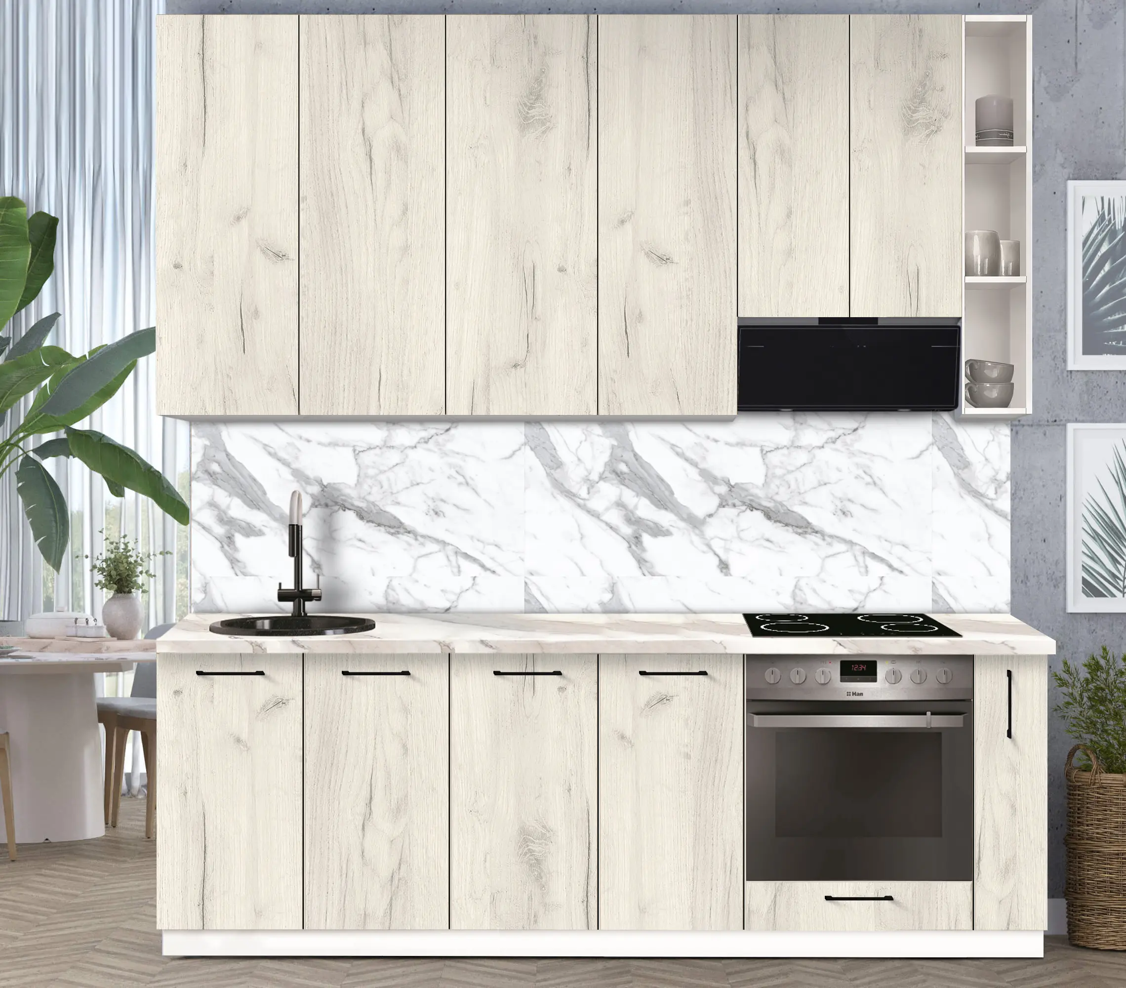 Bucatarie modulara Modern Bono 1 H110 2.4m