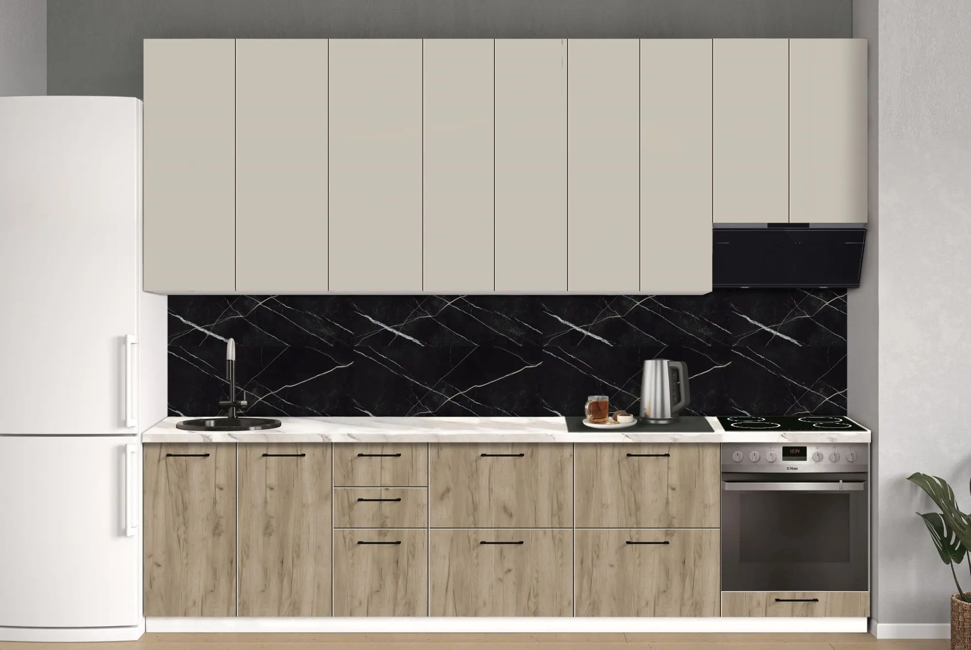 Bucatarie modulara Modern Bono 1 H110 3.0m