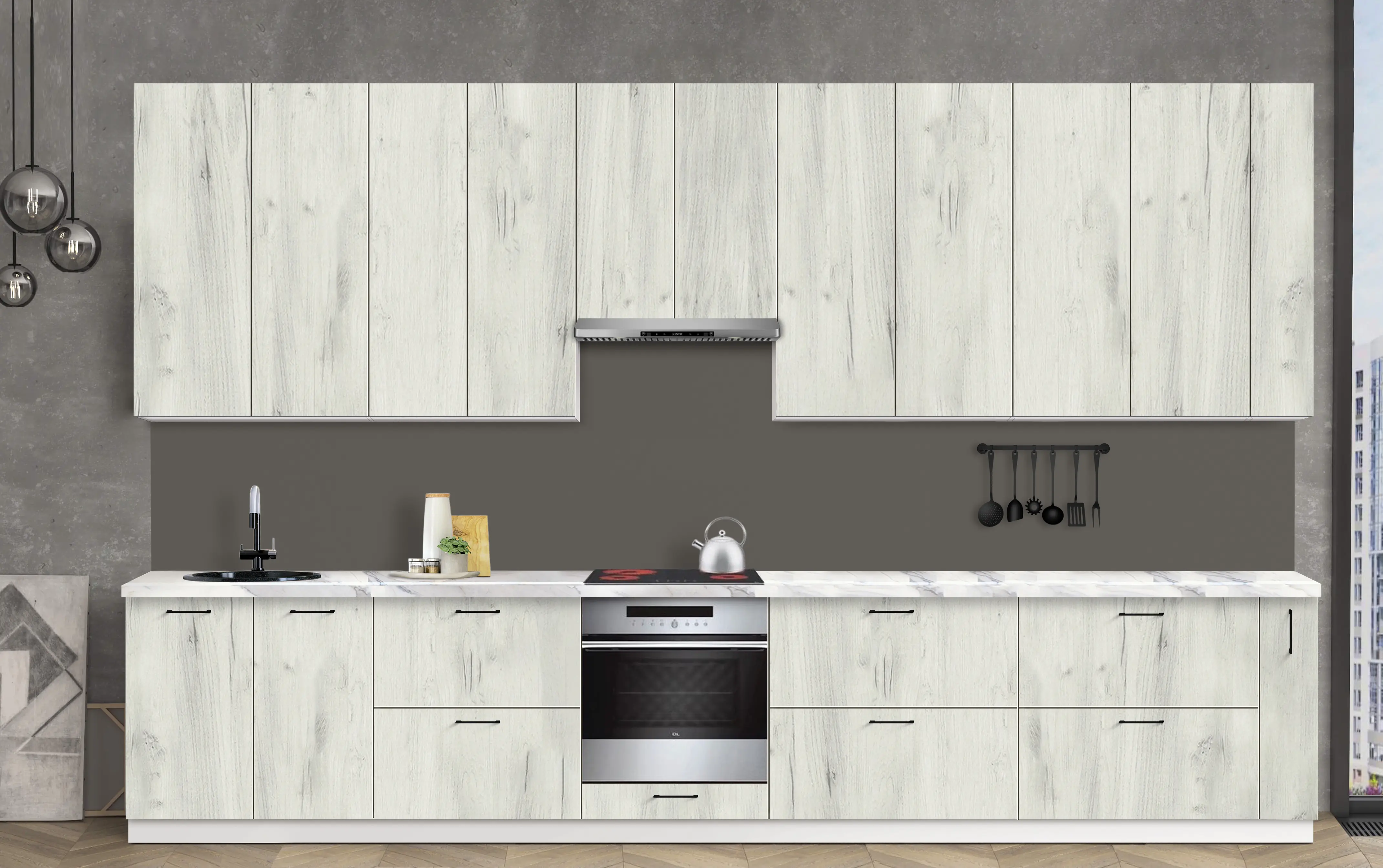 Bucatarie modulara Modern Bono 1 H110 3.8m