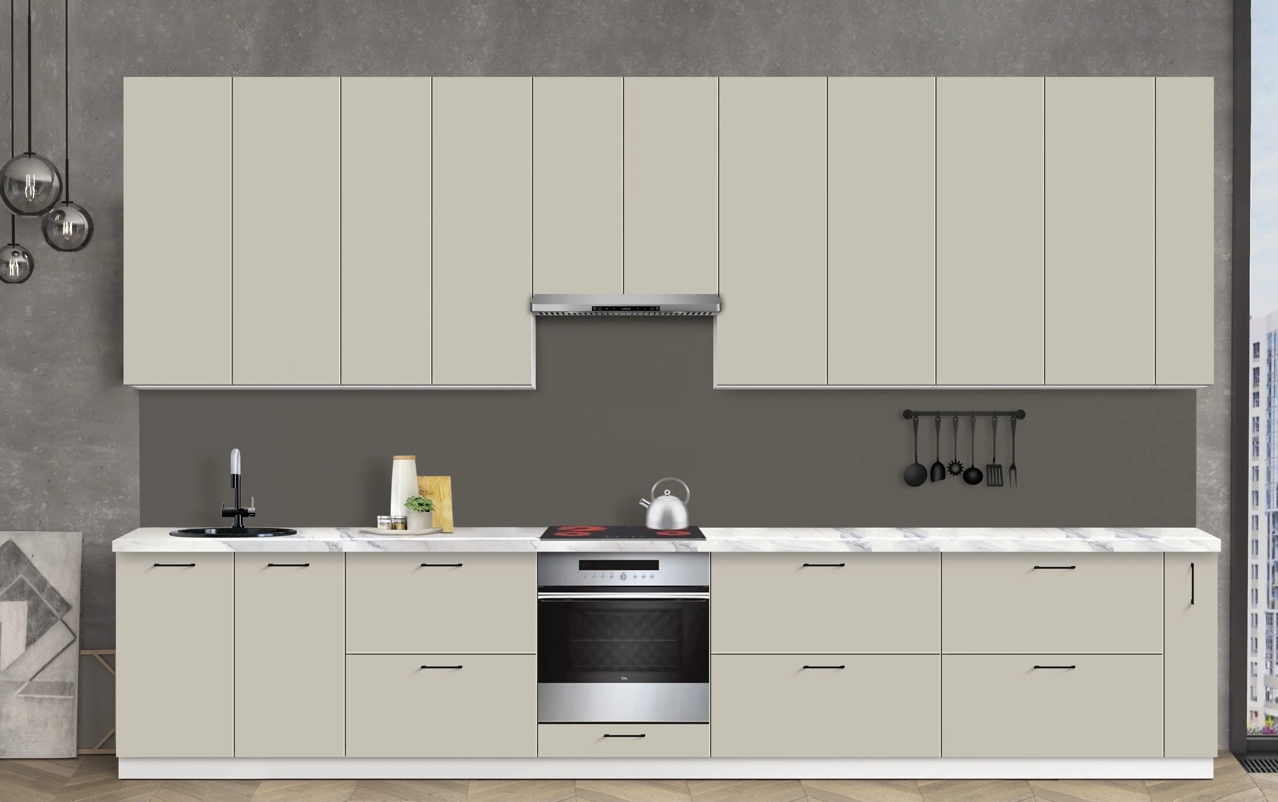 Bucatarie modulara Modern Bono 1 H110 3.8m