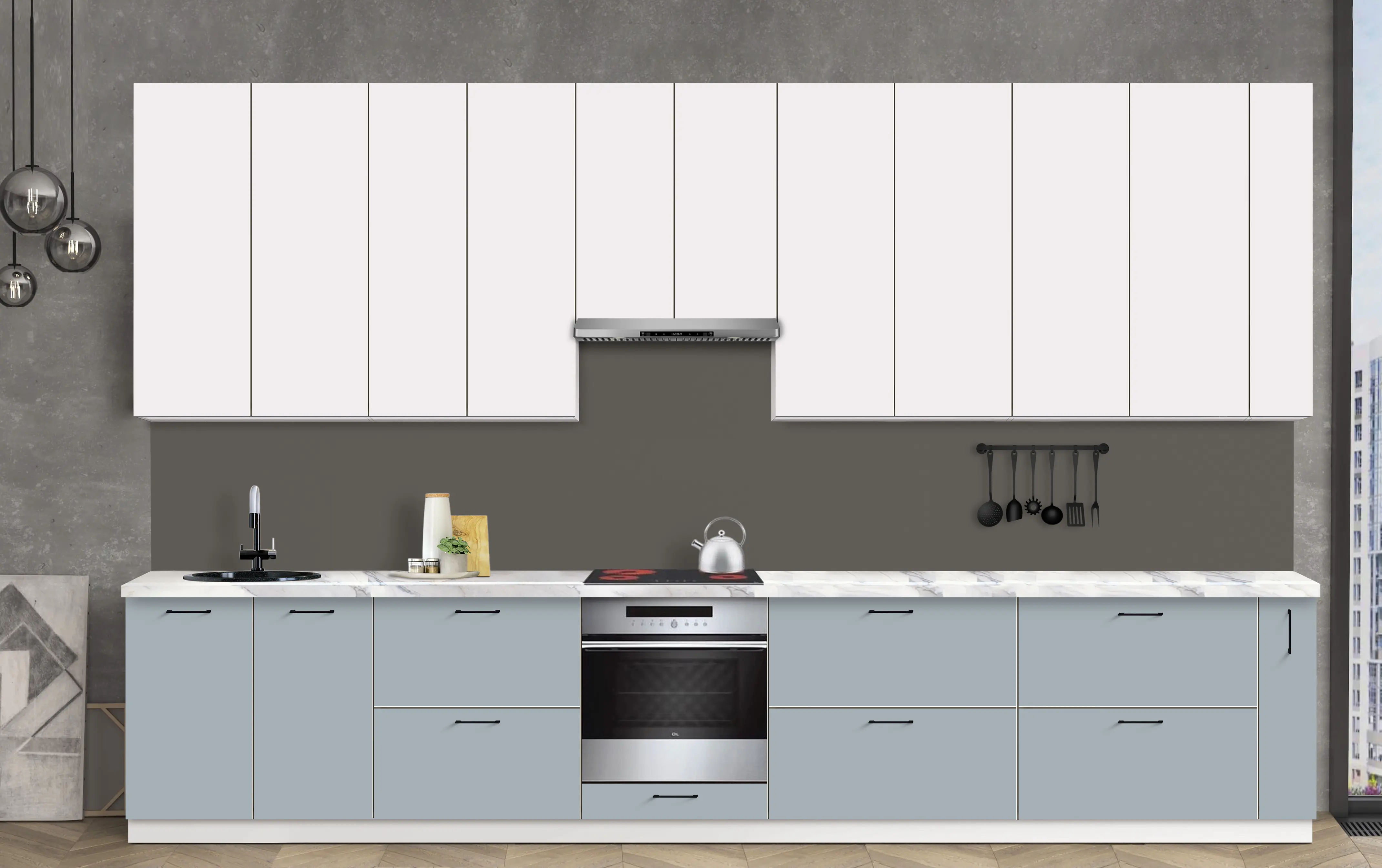 Bucatarie modulara Modern Bono 1 H110 3.8m