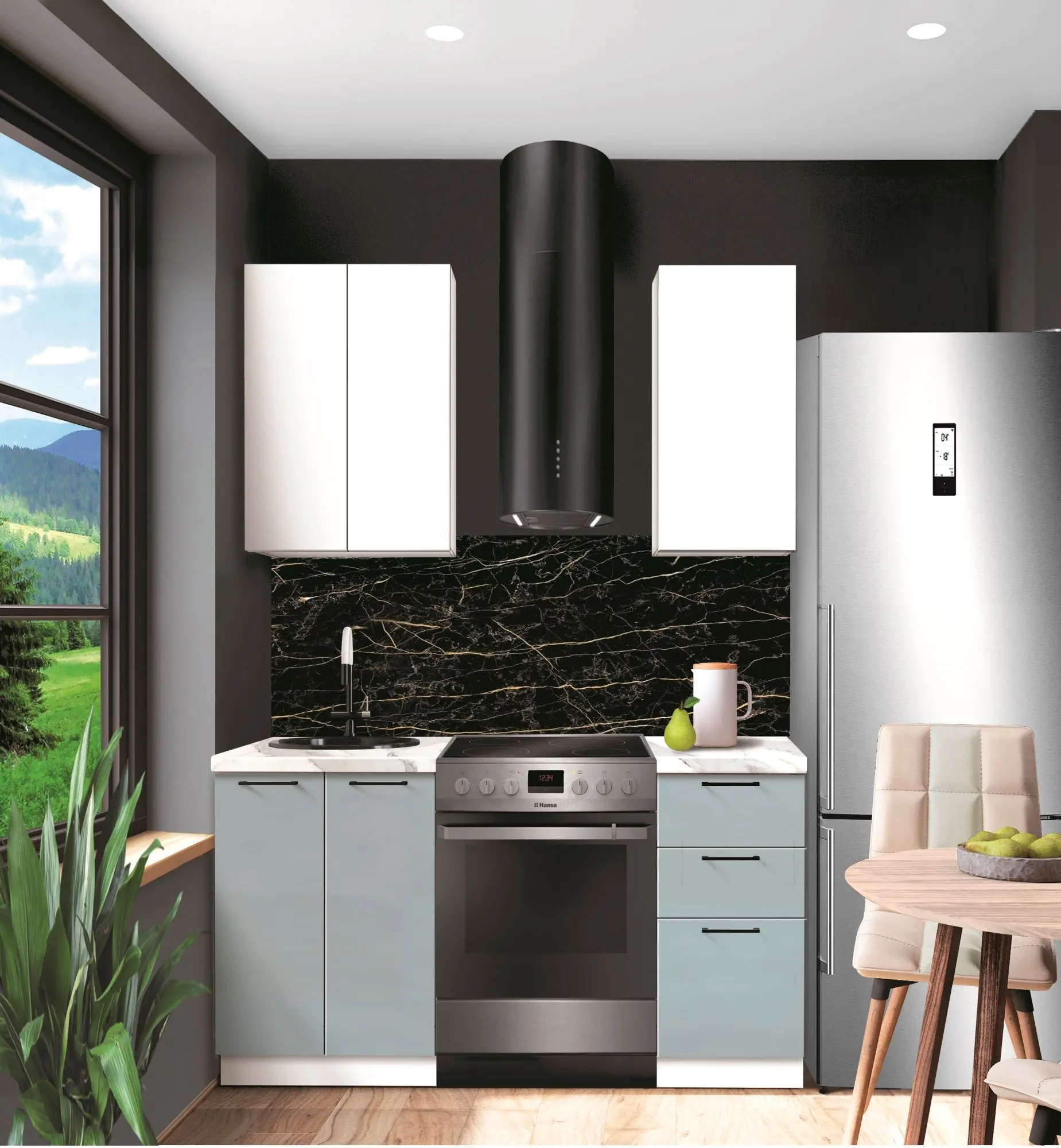 Bucatarie modulara Modern Bono 1 H68 1.0m