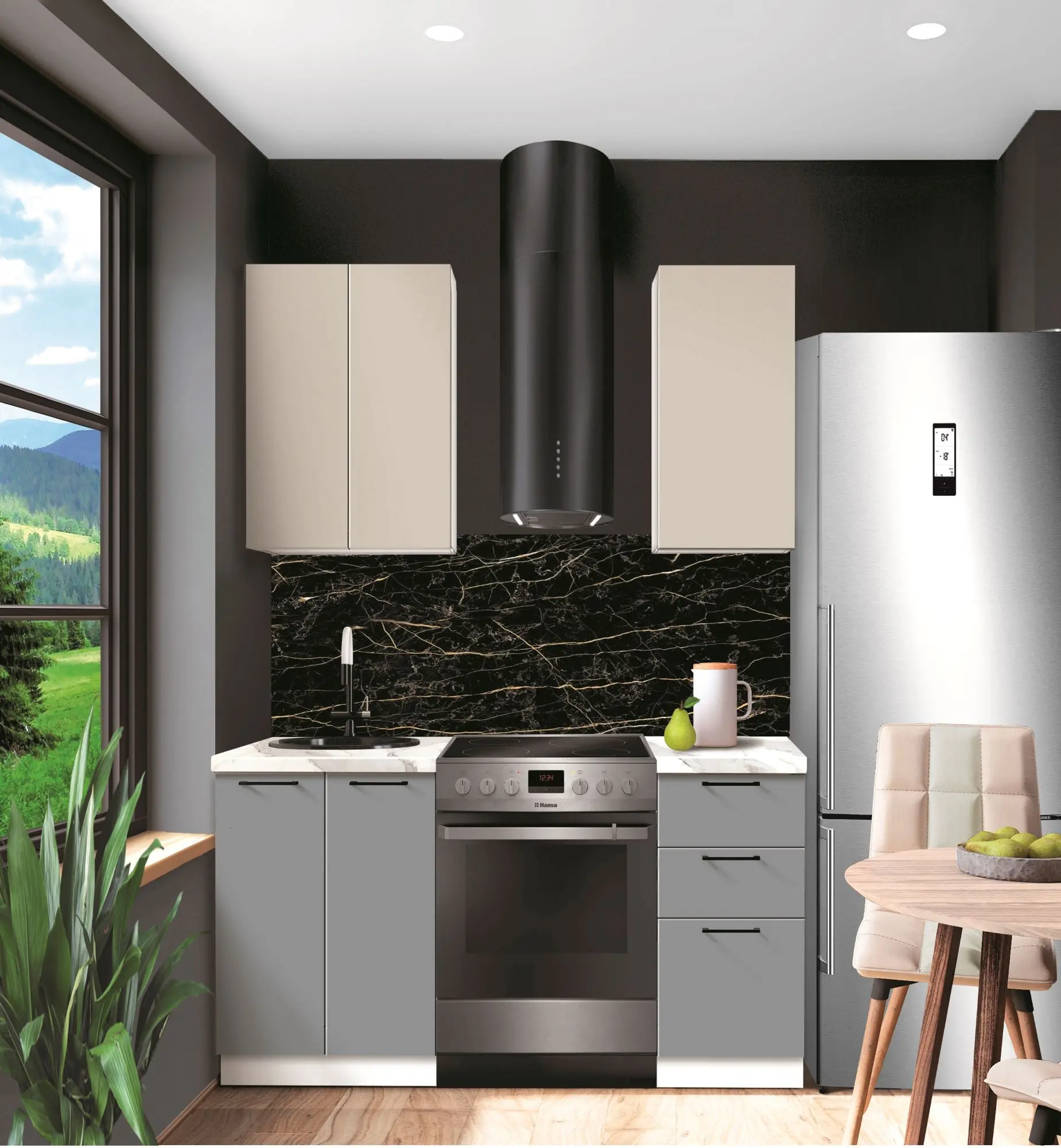 Bucatarie modulara Modern Bono 1 H68 1.0m