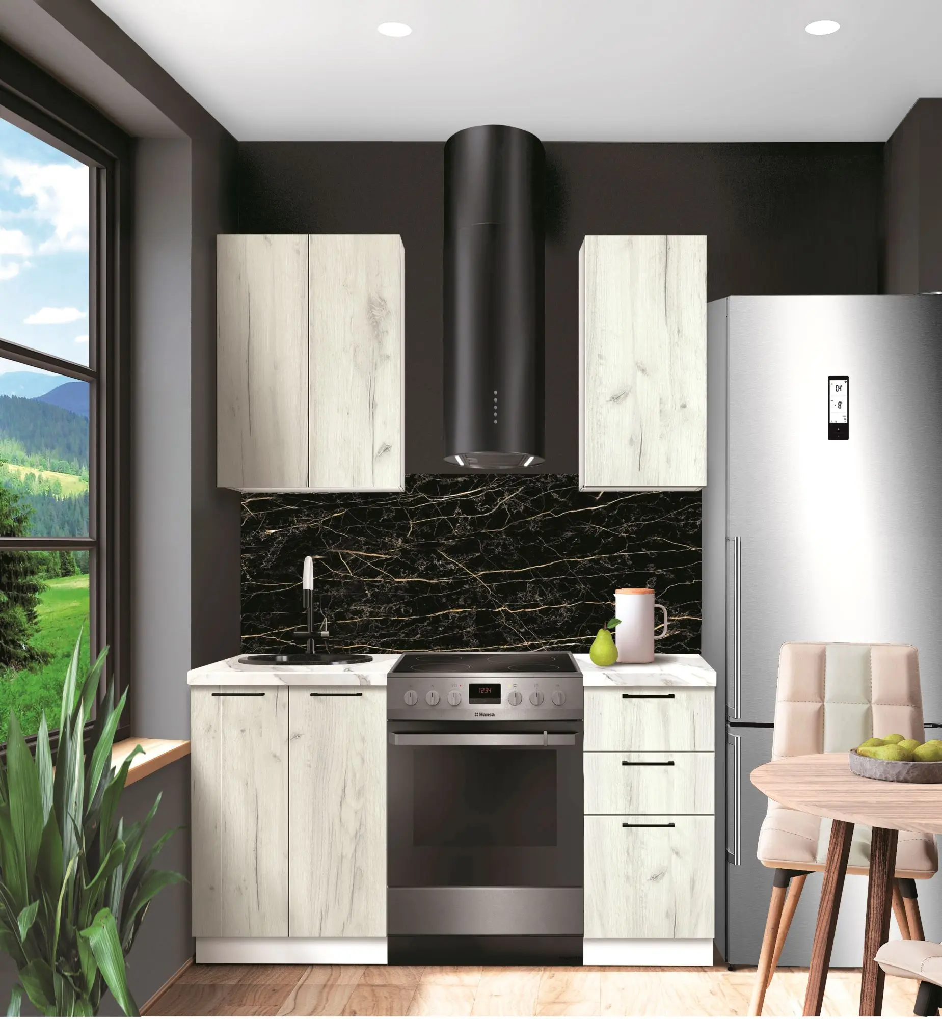 Bucatarie modulara Modern Bono 1 H68 1.0m