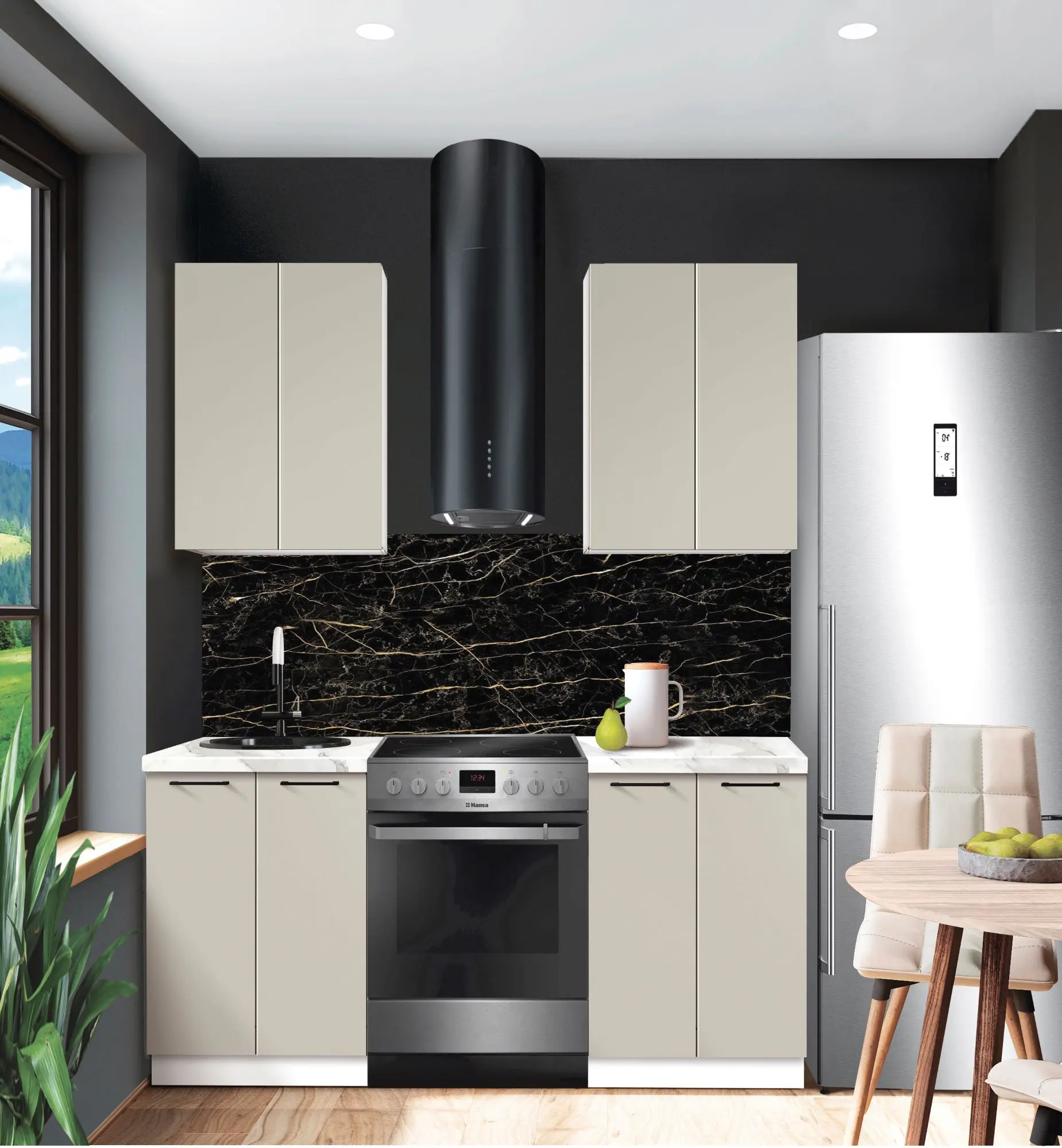 Bucatarie modulara Modern Bono 1 H68 1.2m