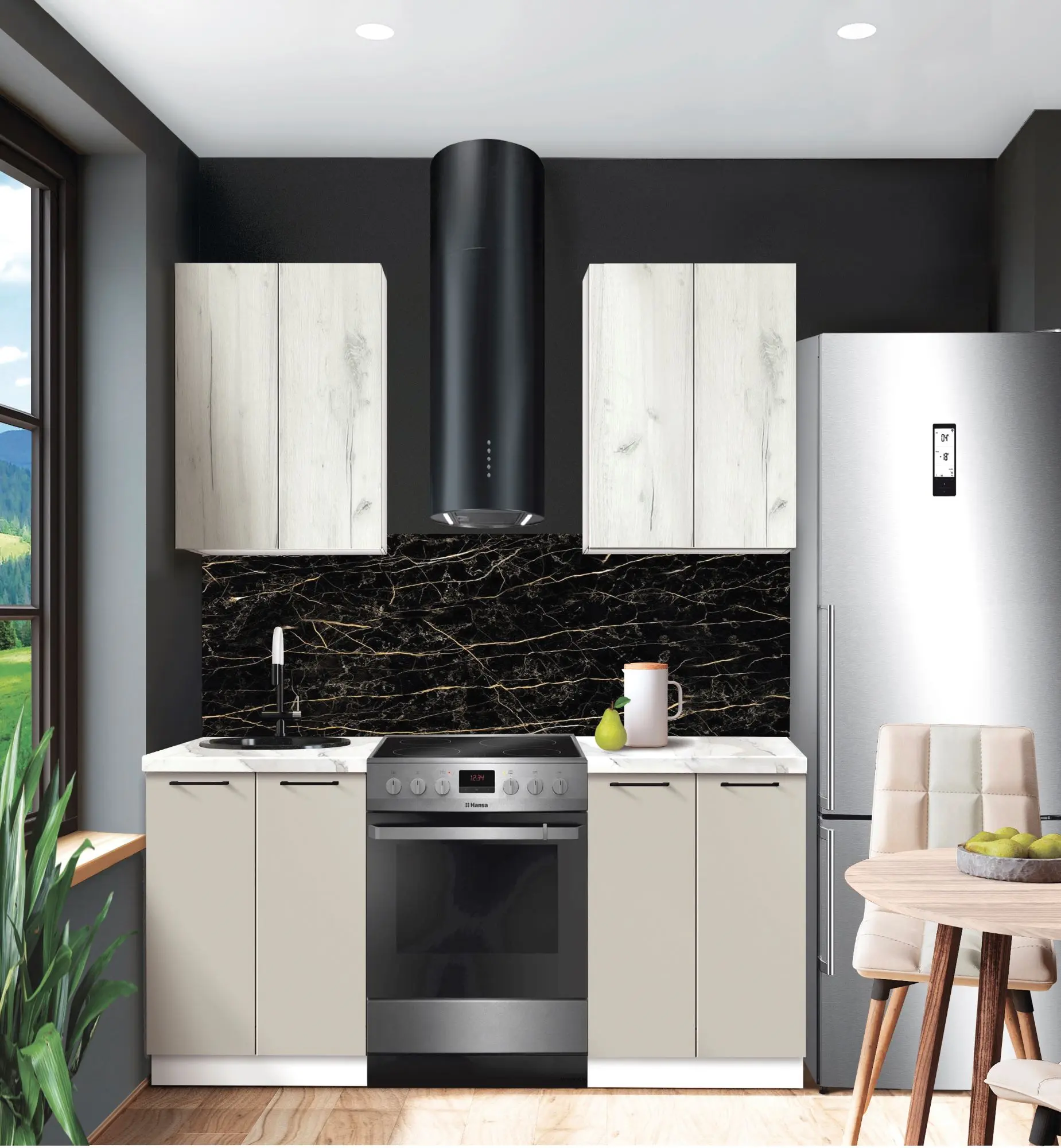 Bucatarie modulara Modern Bono 1 H68 1.2m