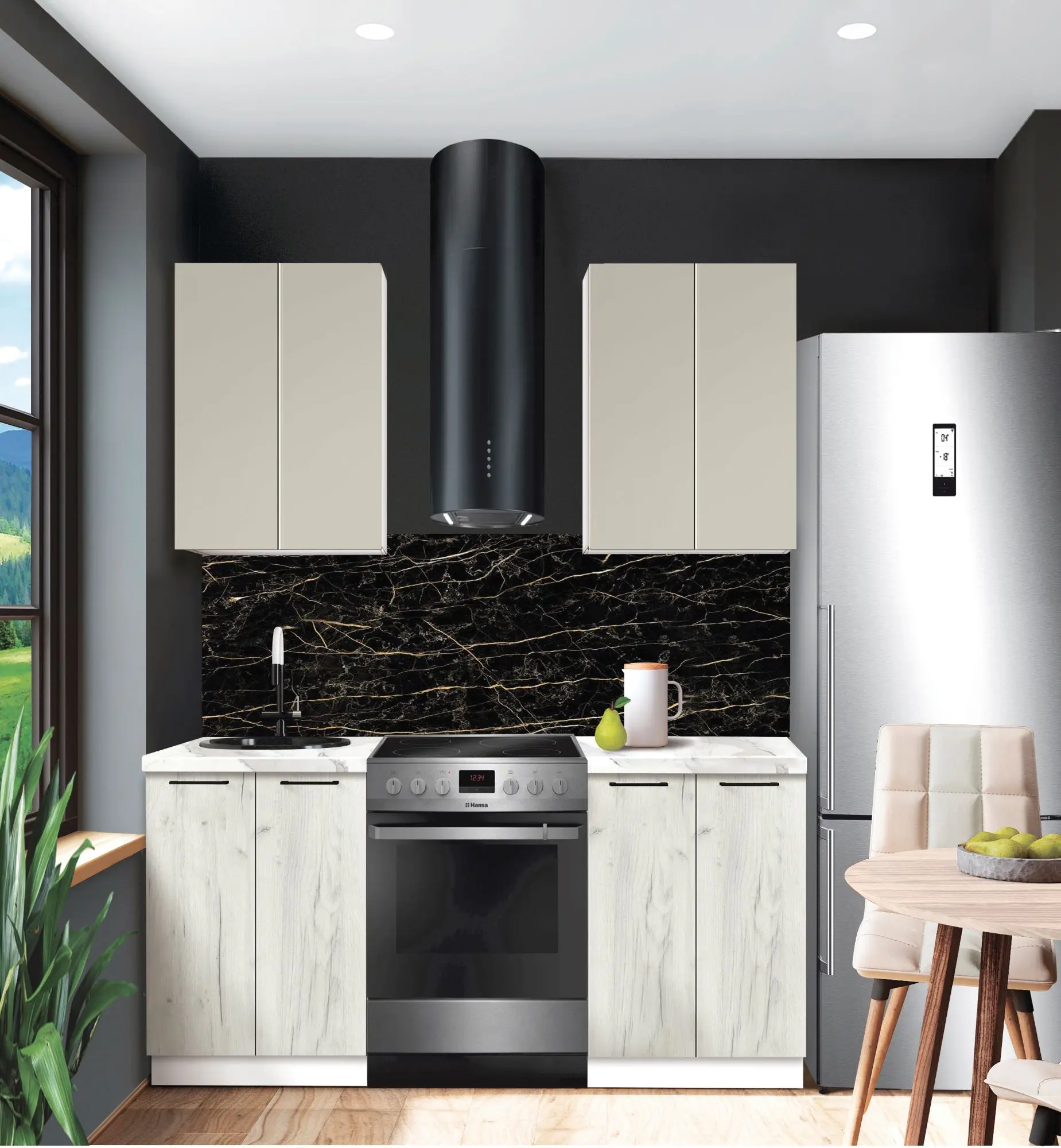 Bucatarie modulara Modern Bono 1 H68 1.2m