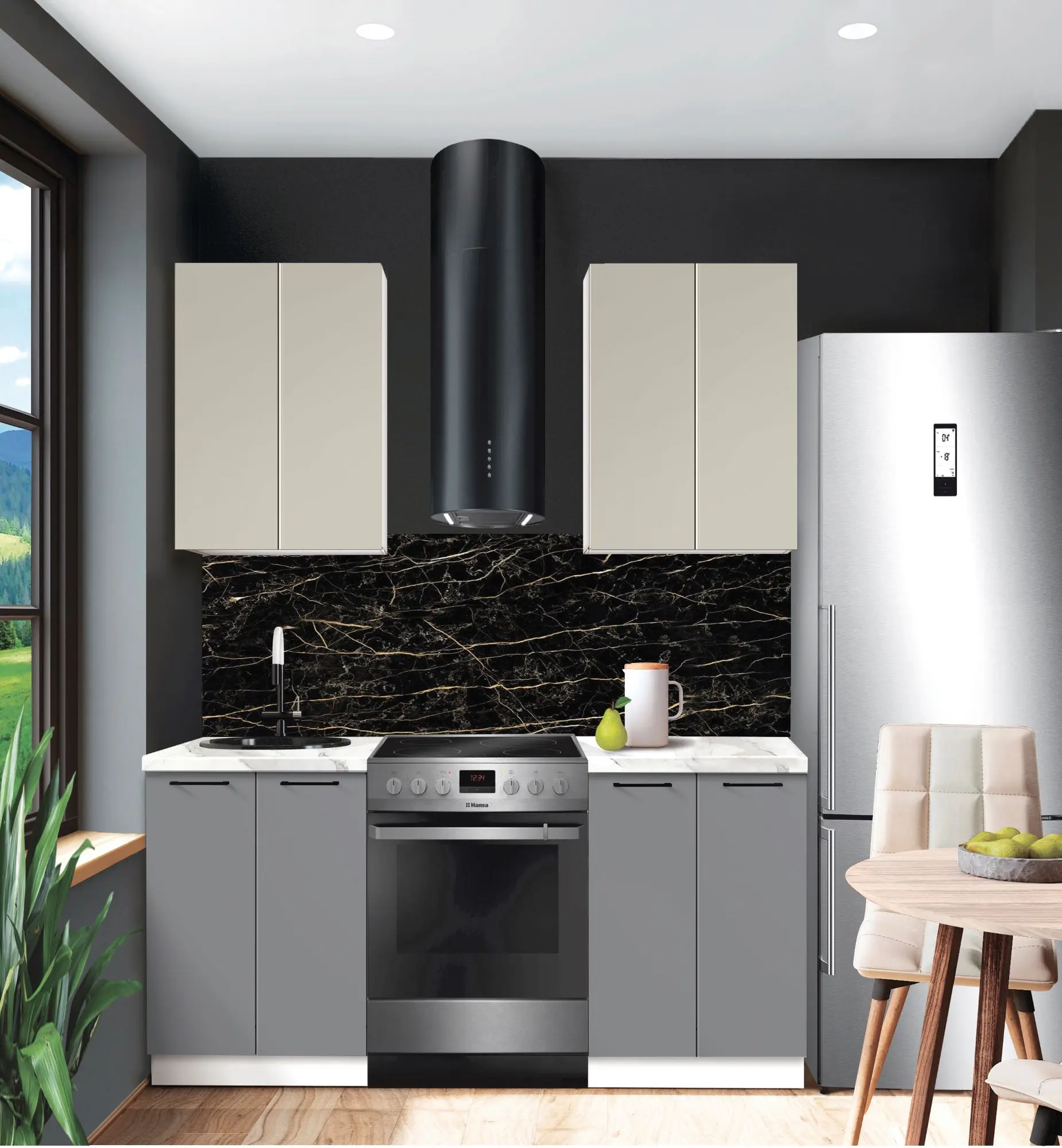 Bucatarie modulara Modern Bono 1 H68 1.2m