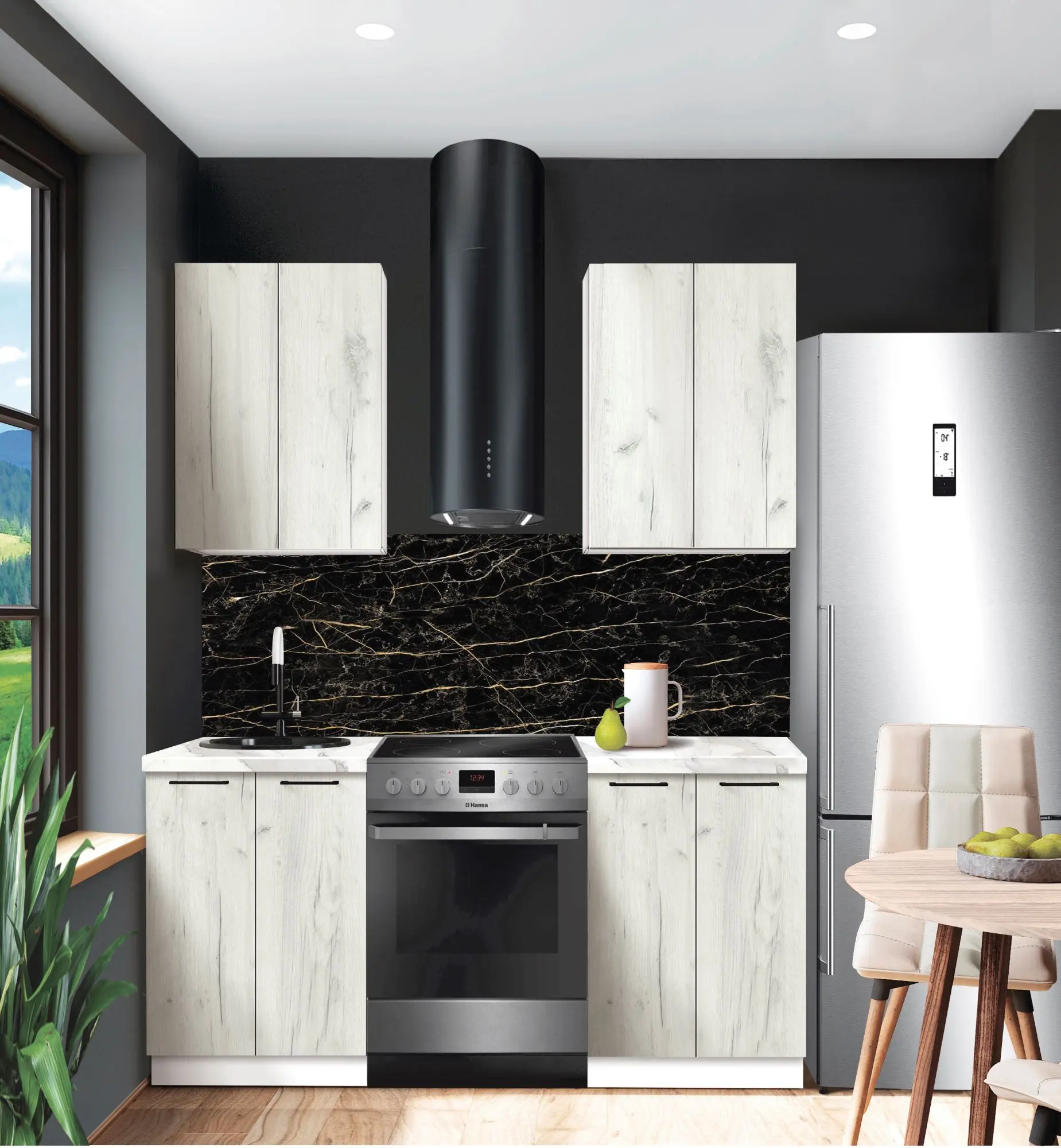 Bucatarie modulara Modern Bono 1 H68 1.2m