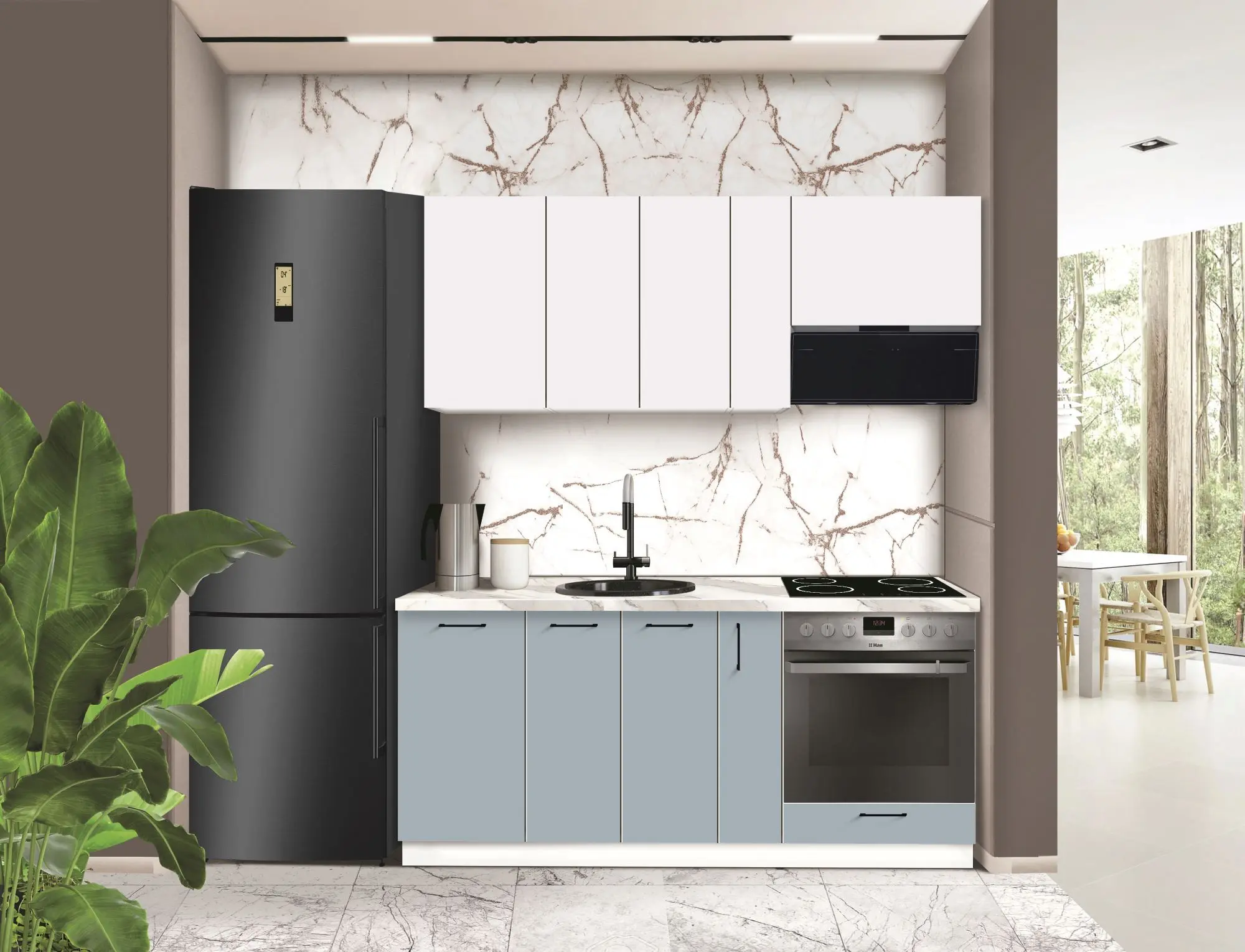 Bucatarie modulara Modern Bono 1 H68 1.8m