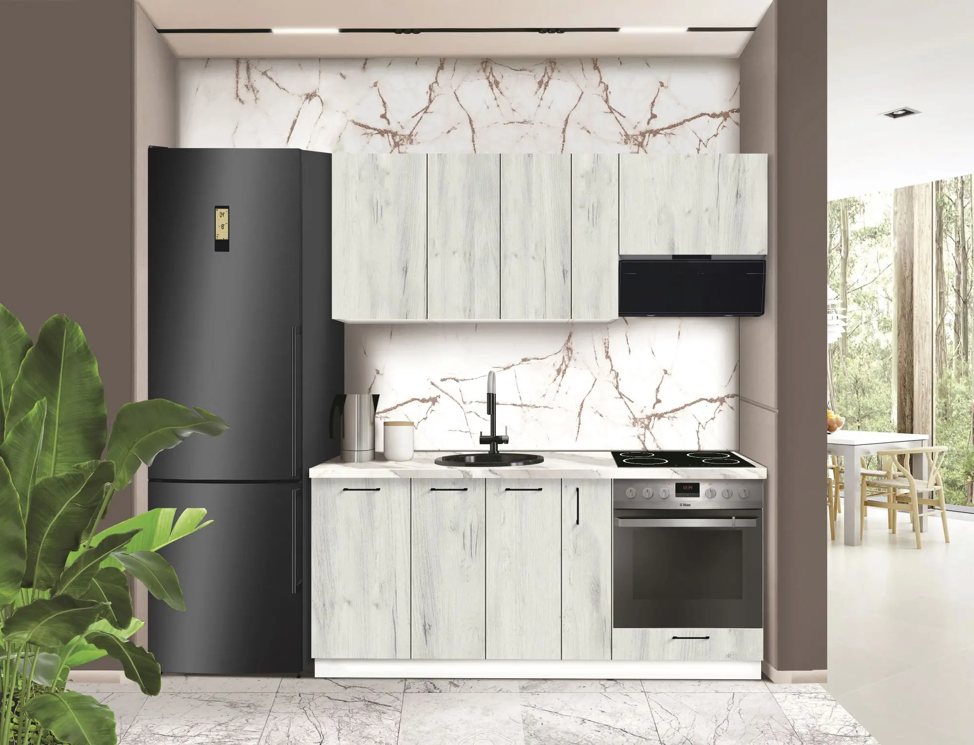 Bucatarie modulara Modern Bono 1 H68 1.8m