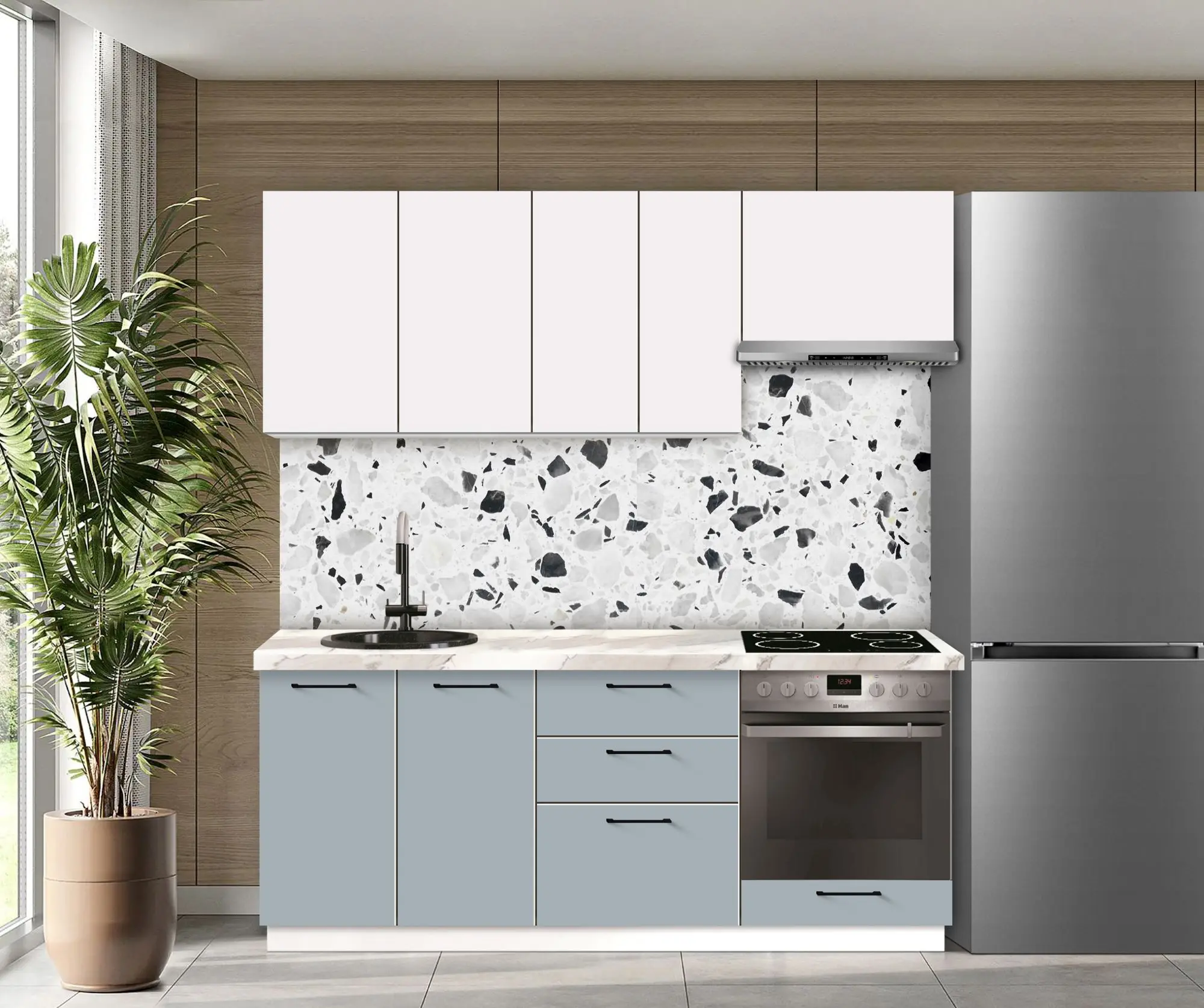 Bucatarie modulara Modern Bono 1 H68 2.0m