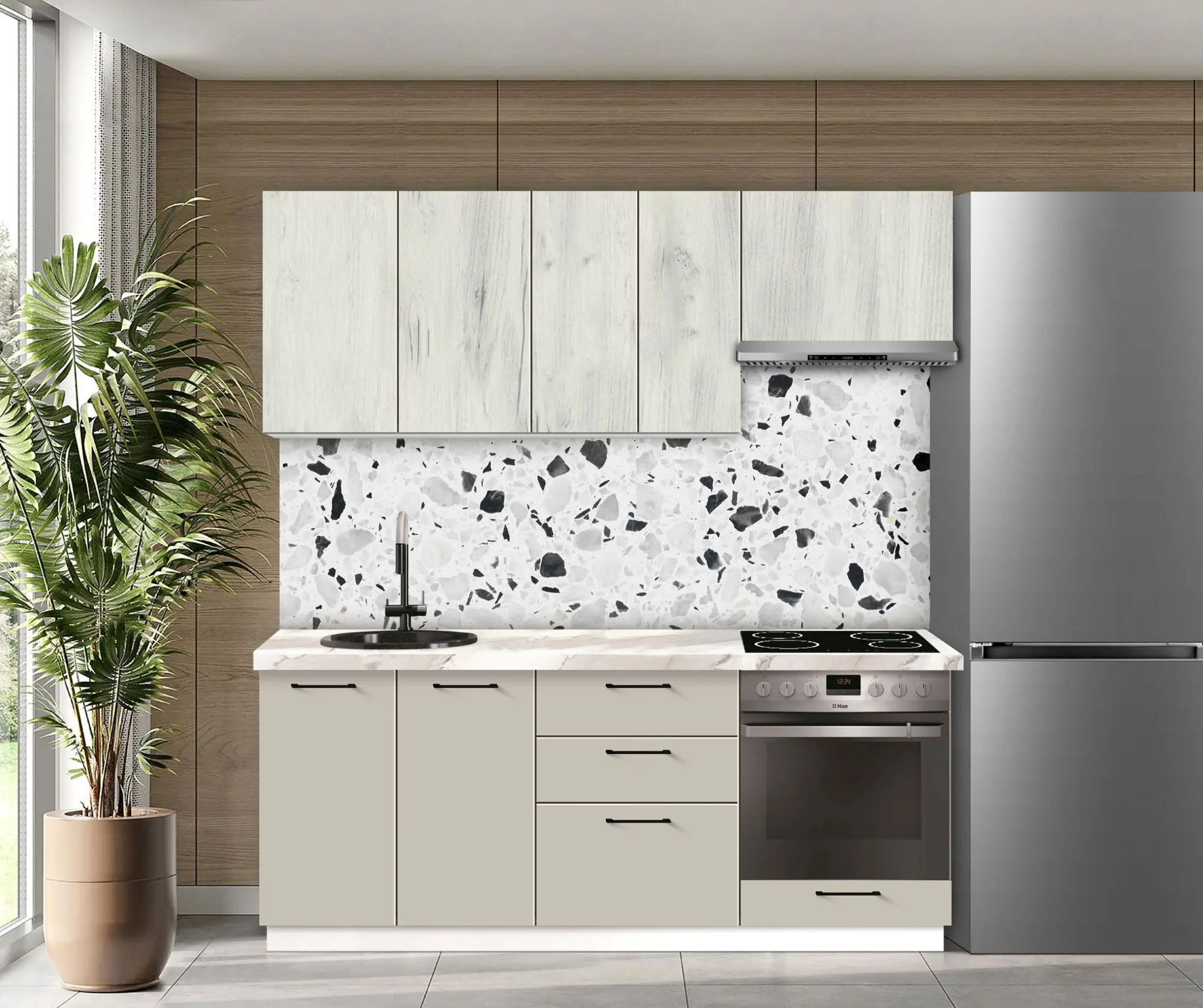 Bucatarie modulara Modern Bono 1 H68 2.0m