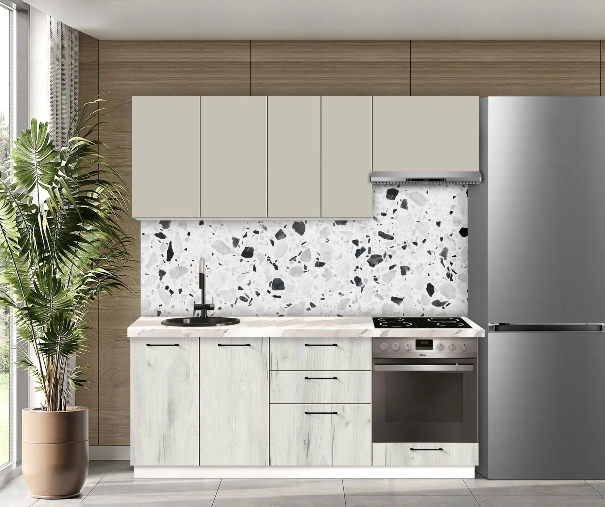 Bucatarie modulara Modern Bono 1 H68 2.0m