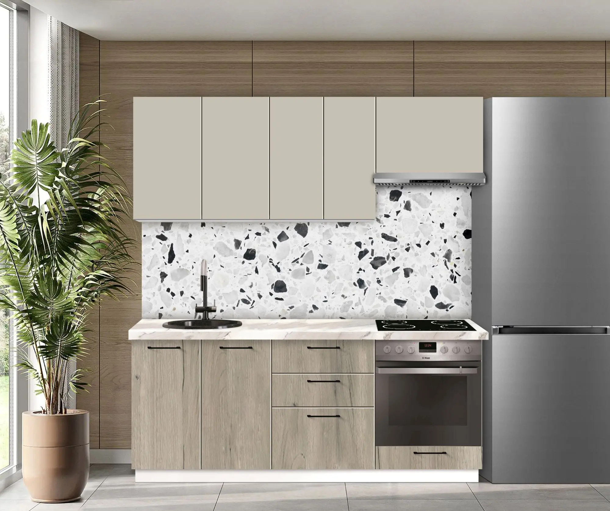 Bucatarie modulara Modern Bono 1 H68 2.0m