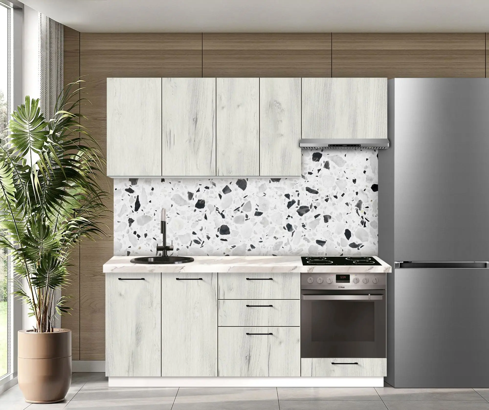 Bucatarie modulara Modern Bono 1 H68 2.0m