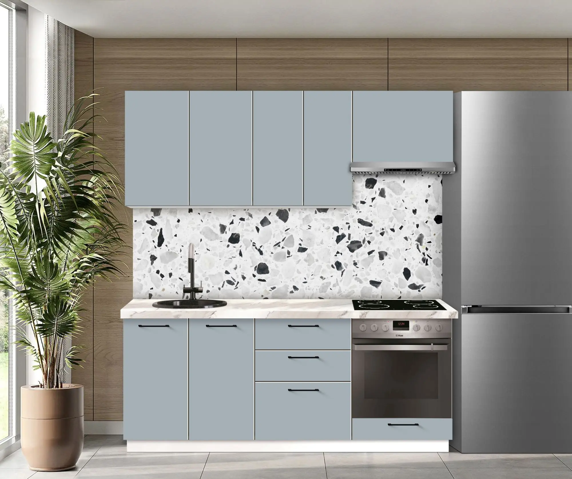 Bucatarie modulara Modern Bono 1 H68 2.0m