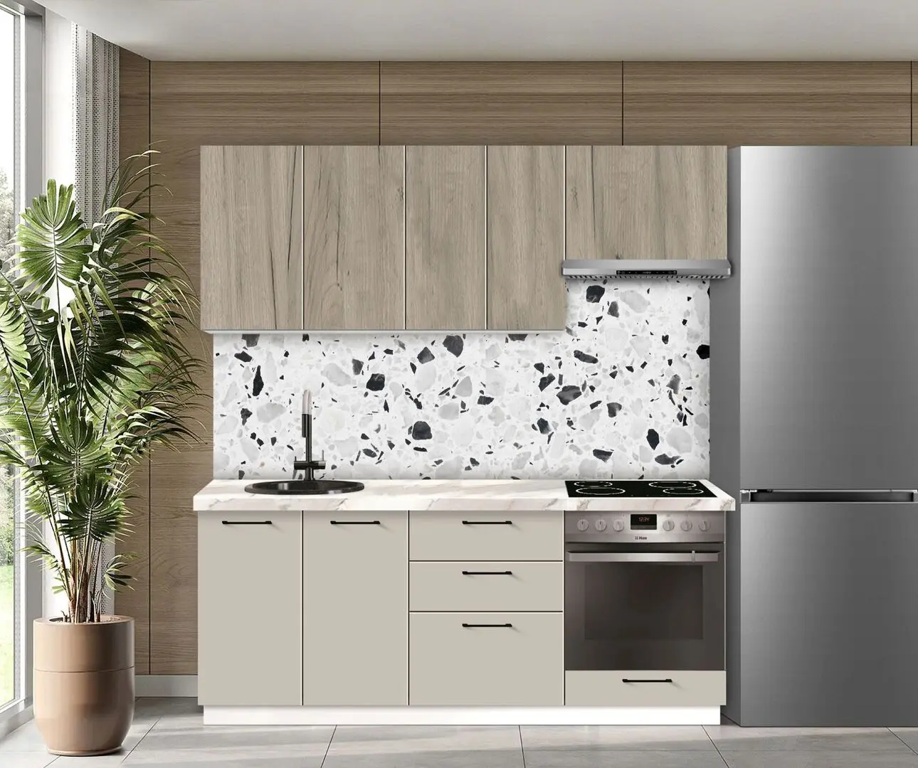 Bucatarie modulara Modern Bono 1 H68 2.0m