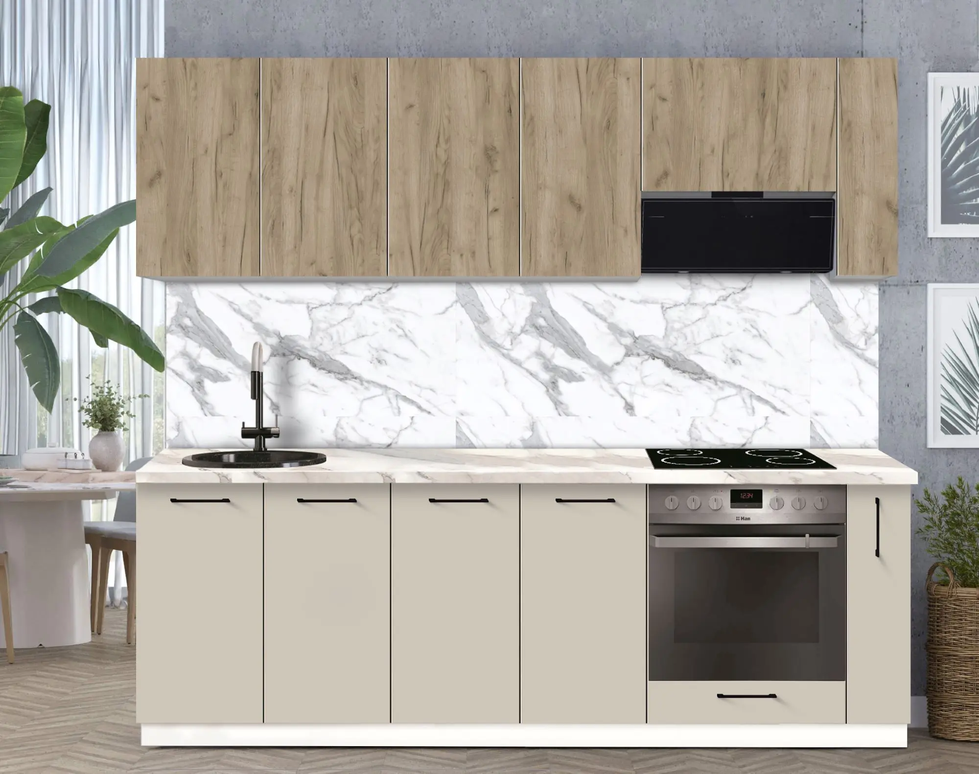 Bucatarie modulara Modern Bono 1 H68 2.4m