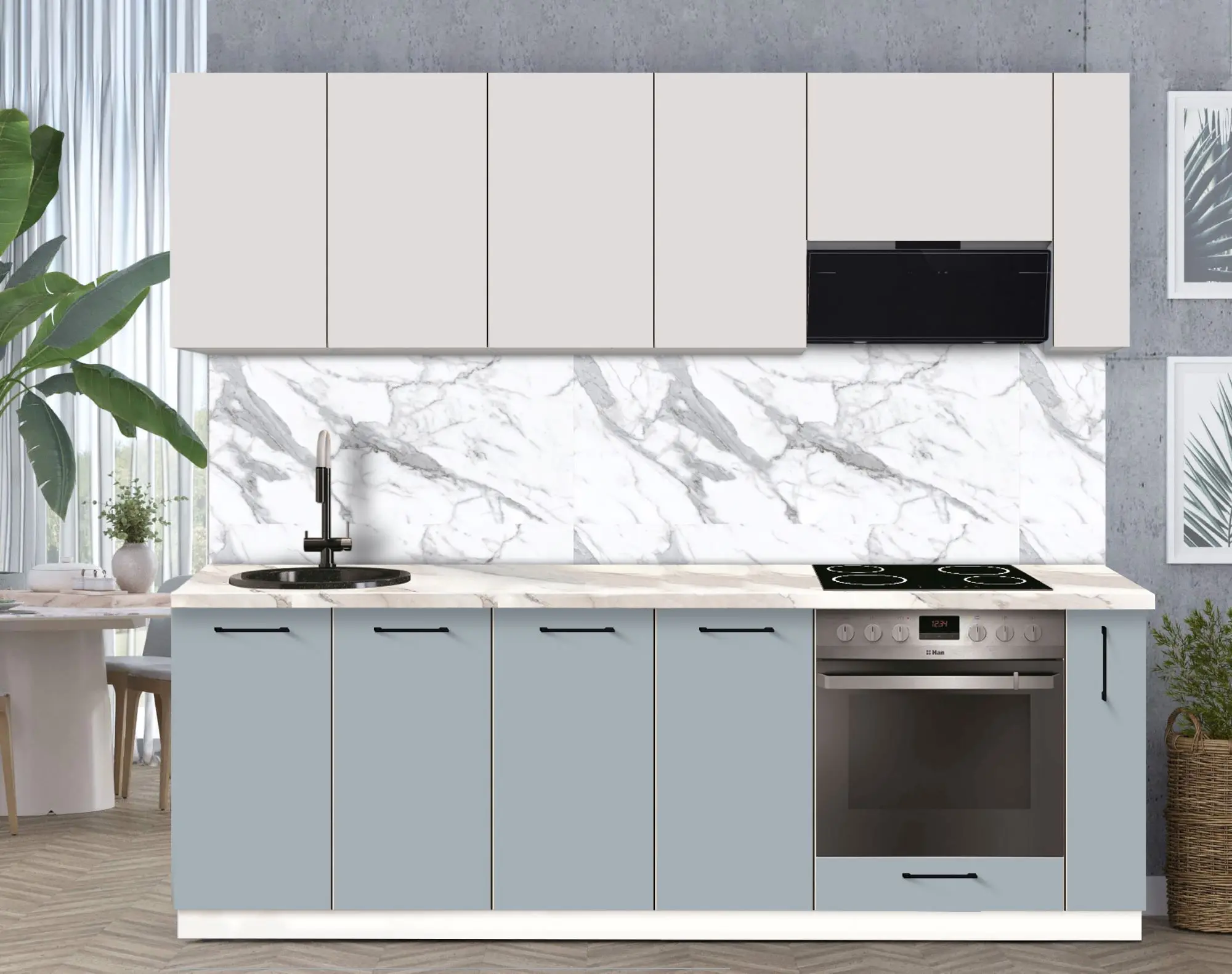 Bucatarie modulara Modern Bono 1 H68 2.4m