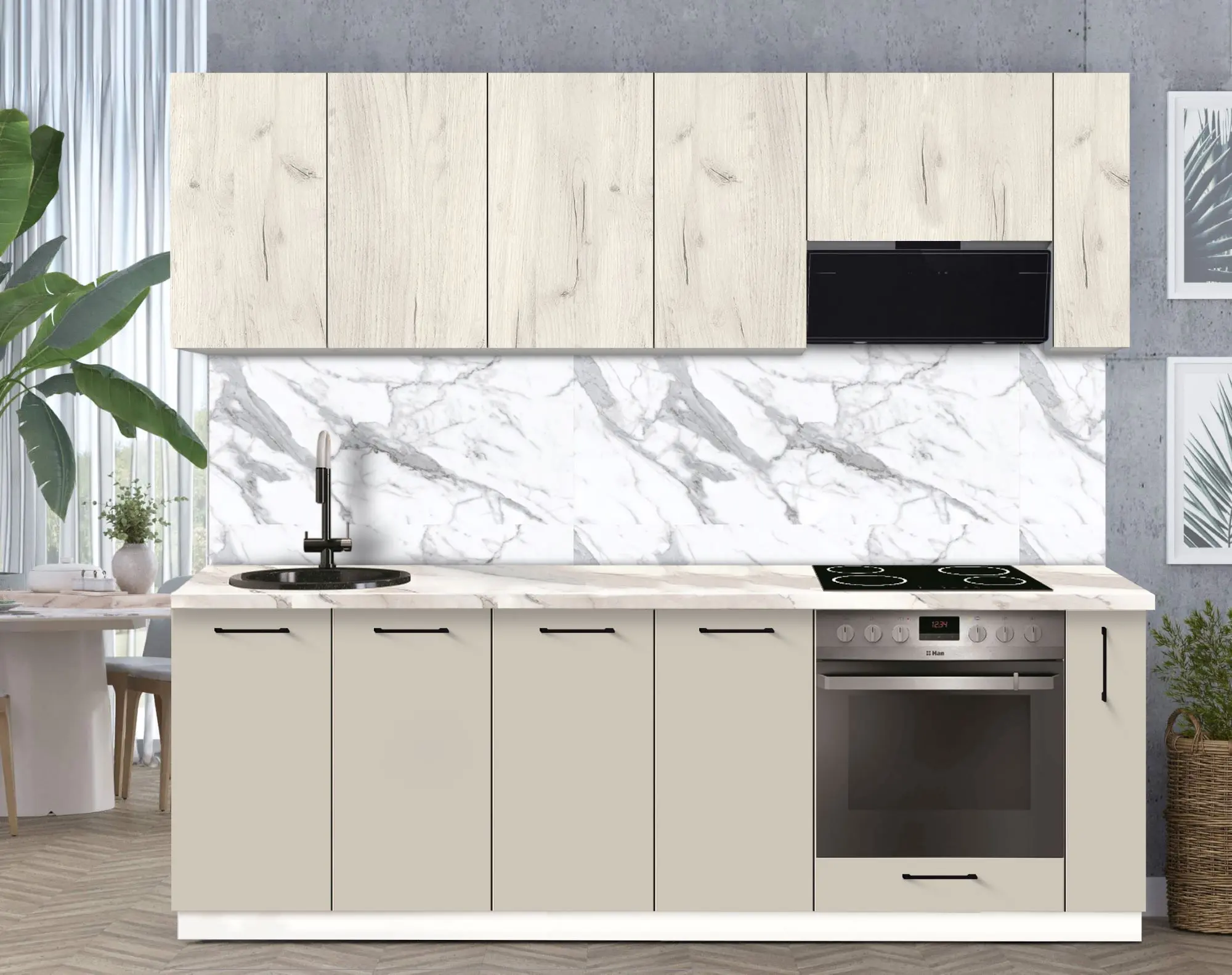 Bucatarie modulara Modern Bono 1 H68 2.4m