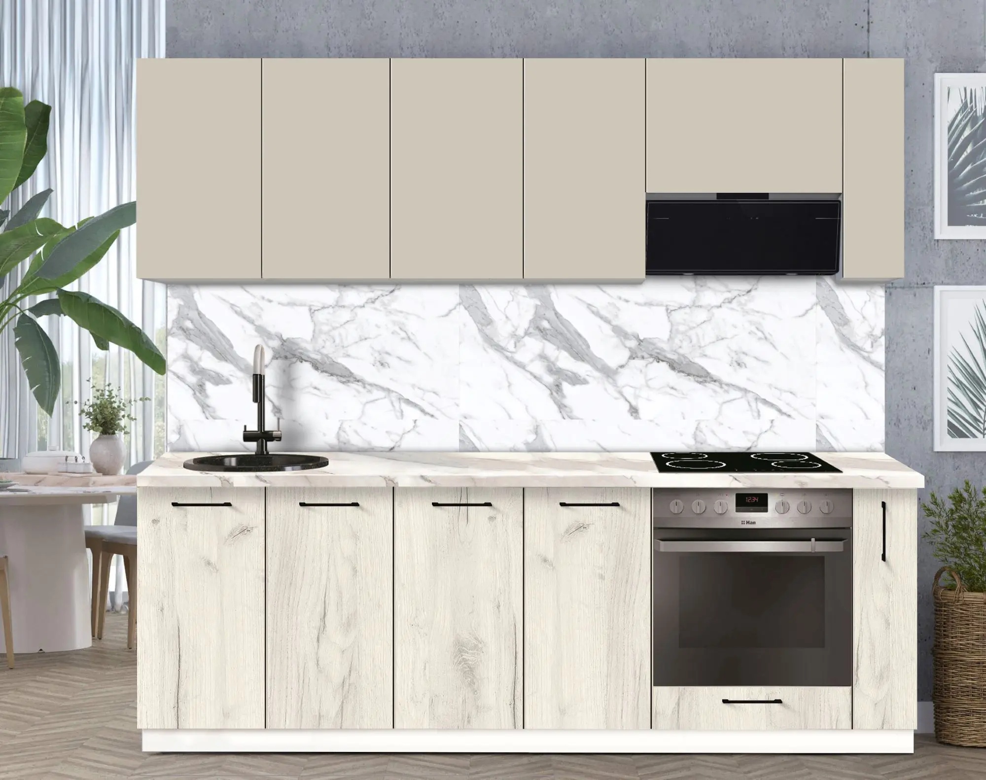 Bucatarie modulara Modern Bono 1 H68 2.4m