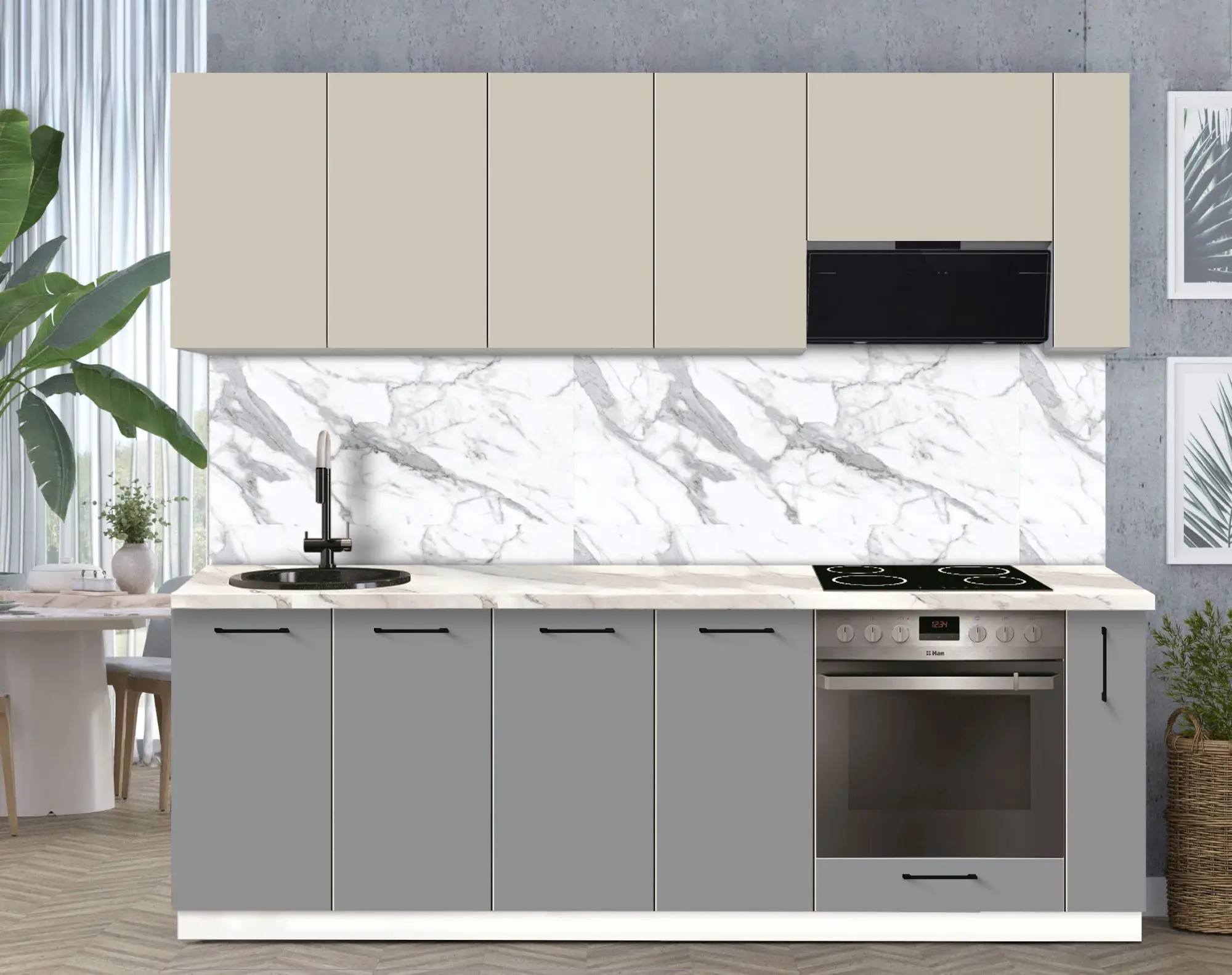 Bucatarie modulara Modern Bono 1 H68 2.4m