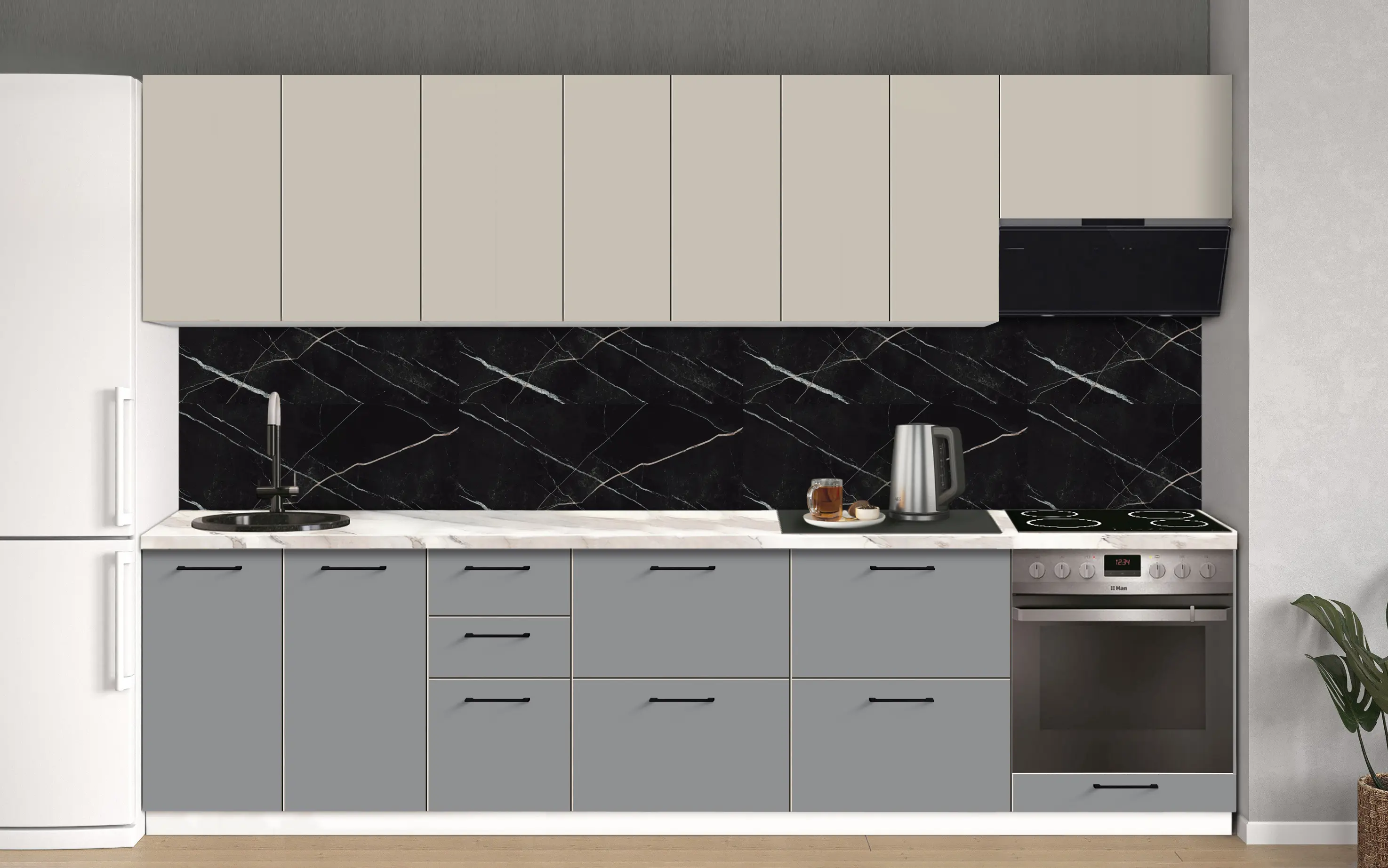 Bucatarie modulara Modern Bono 1 H68 3.0m