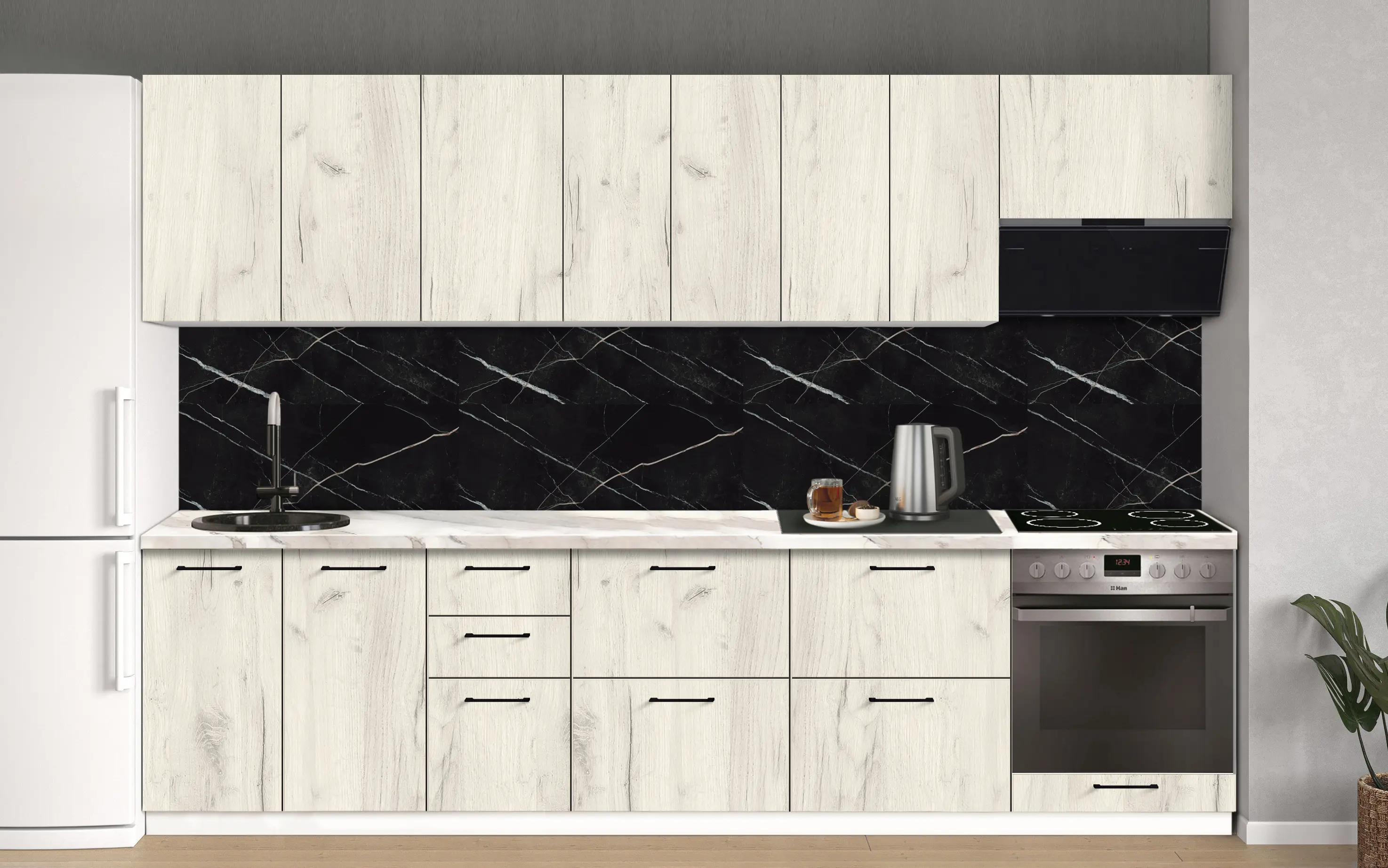 Bucatarie modulara Modern Bono 1 H68 3.0m