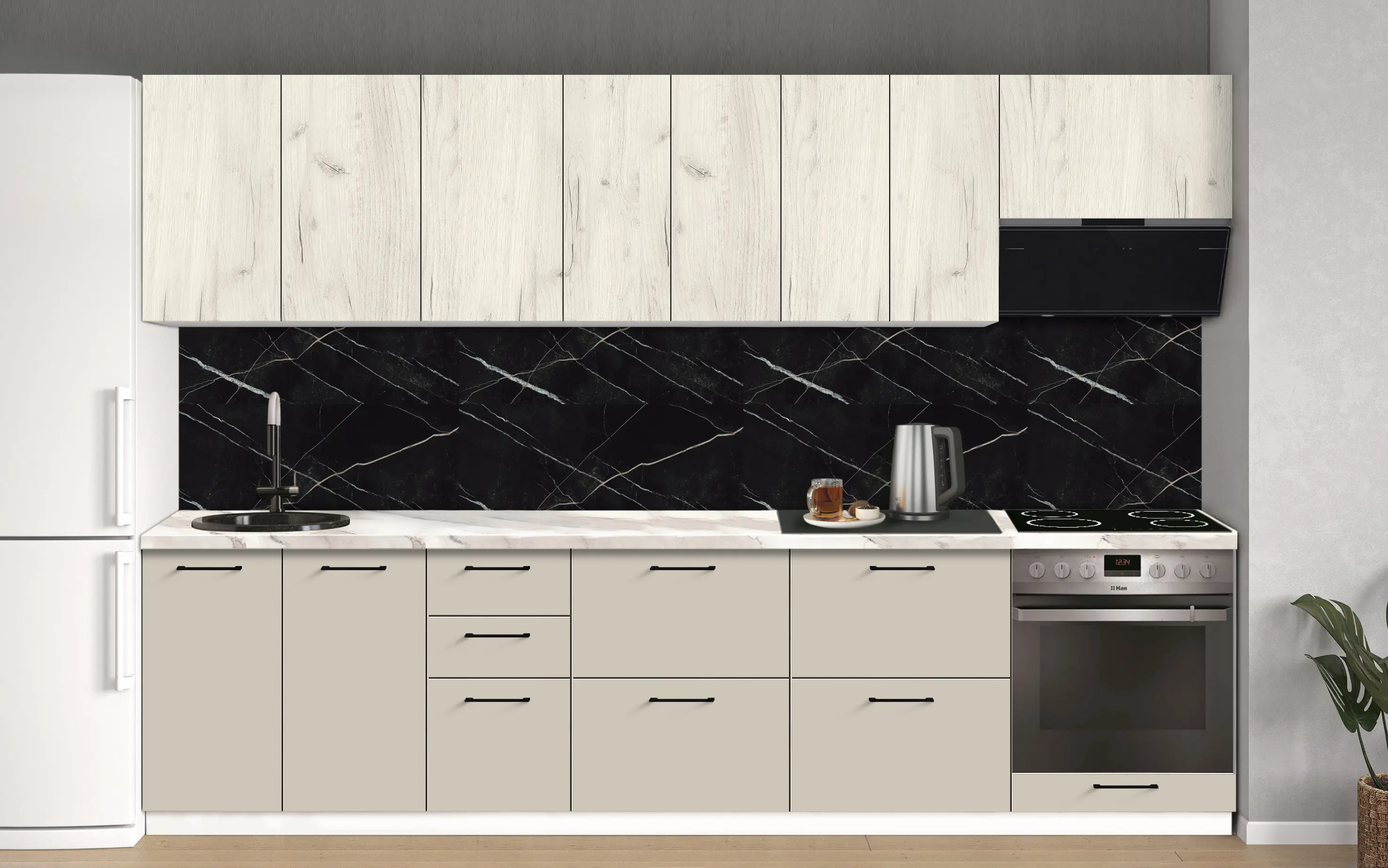 Bucatarie modulara Modern Bono 1 H68 3.0m