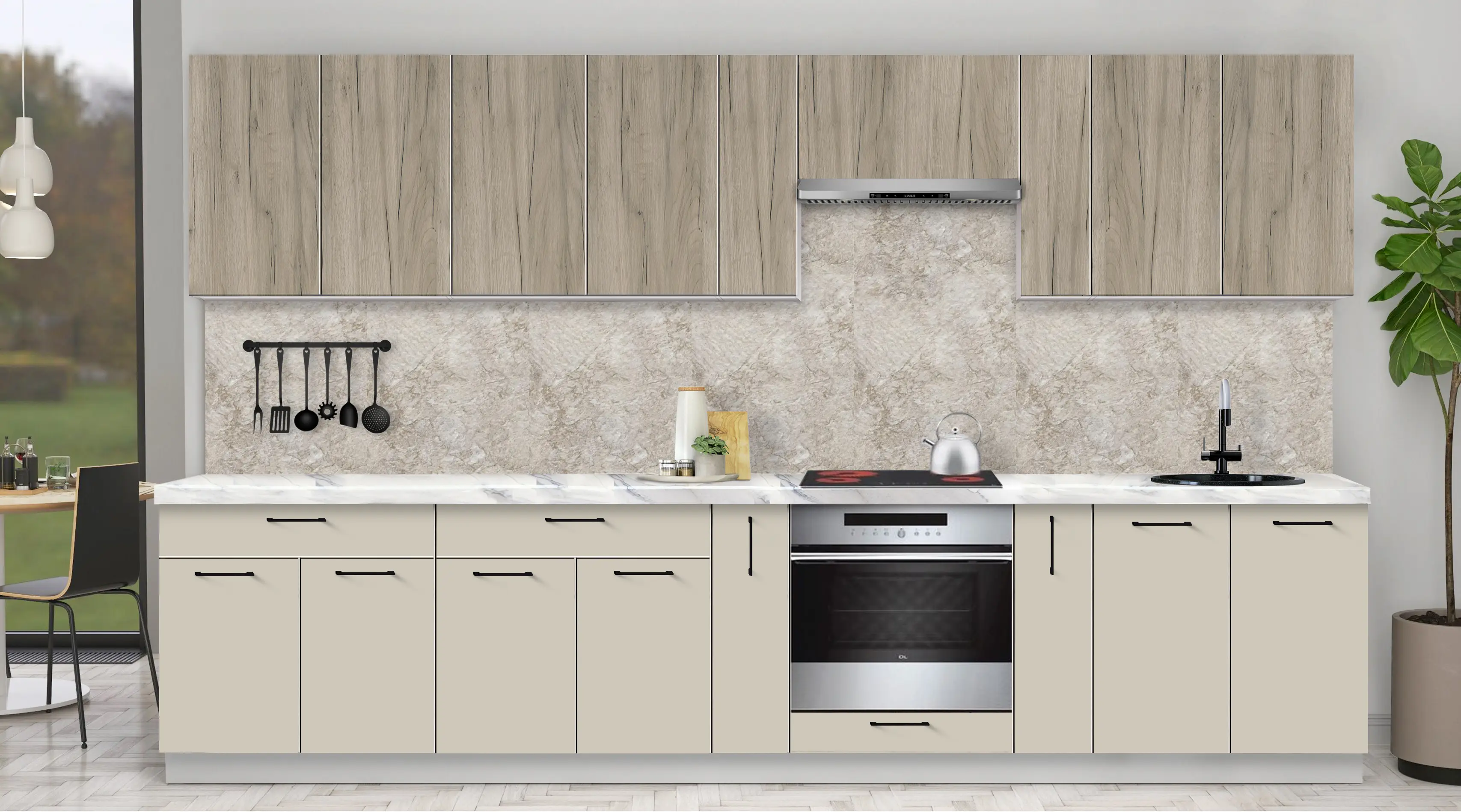 Bucatarie modulara Modern Bono 1 H68 3.4m