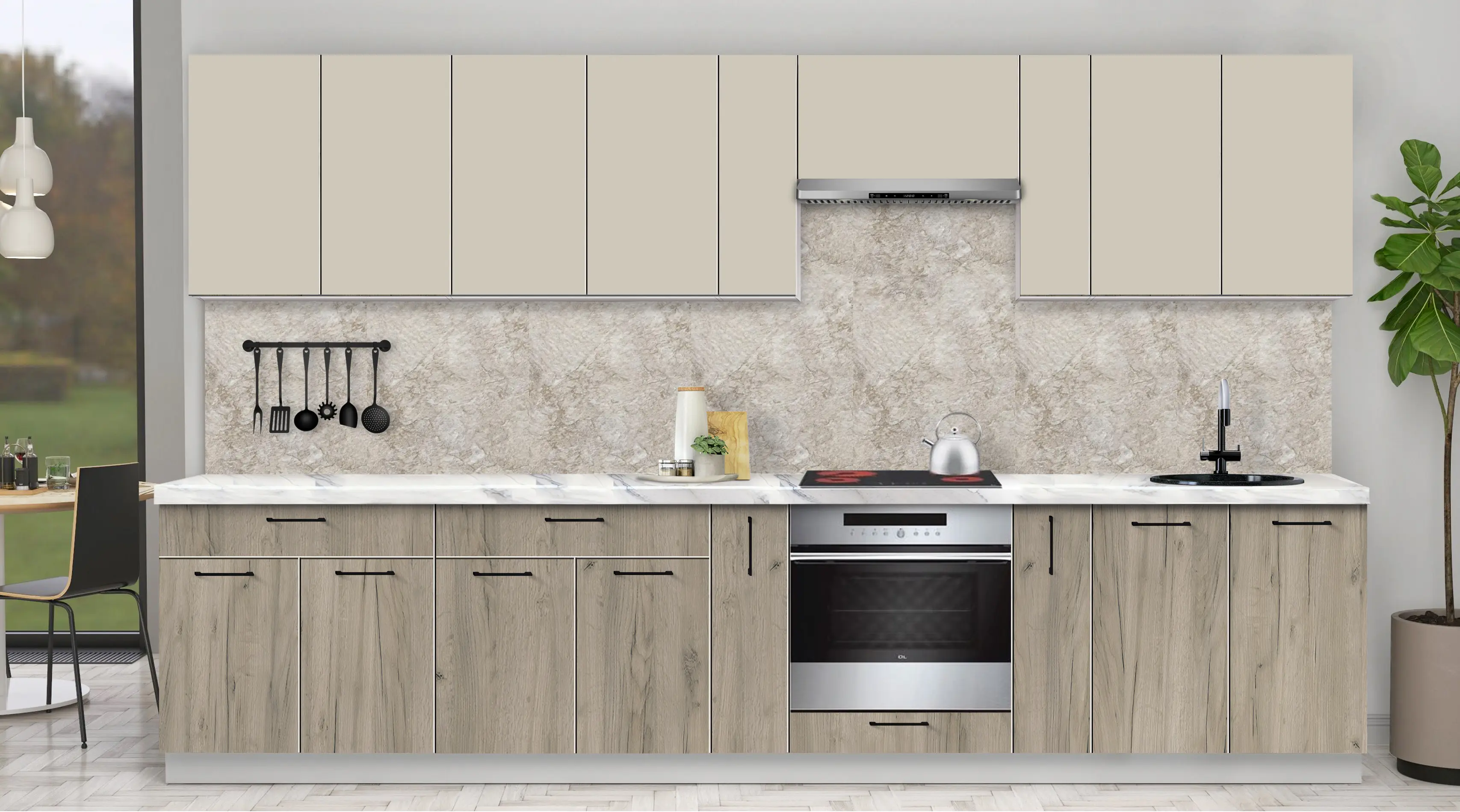 Bucatarie modulara Modern Bono 1 H68 3.4m