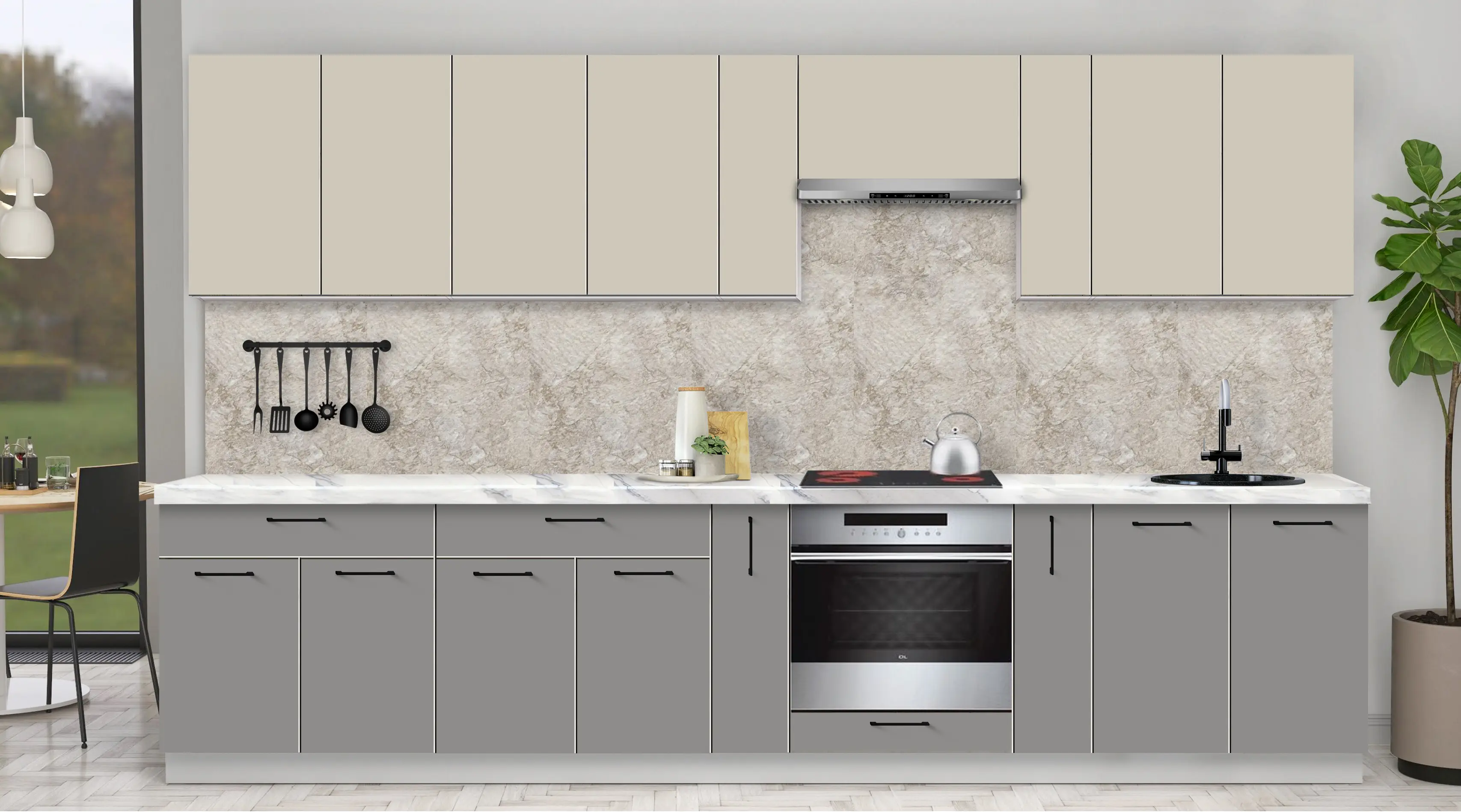 Bucatarie modulara Modern Bono 1 H68 3.4m