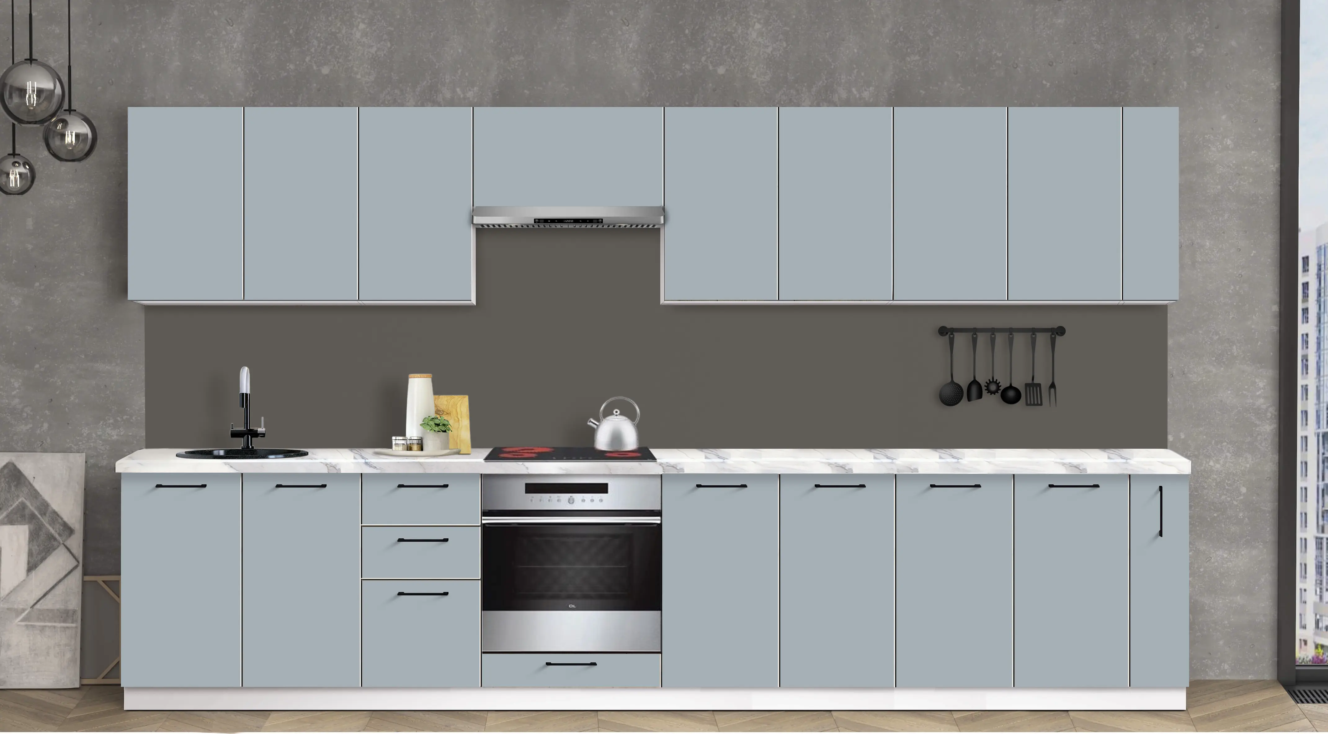 Bucatarie modulara Modern Bono 1 H68 3.6m