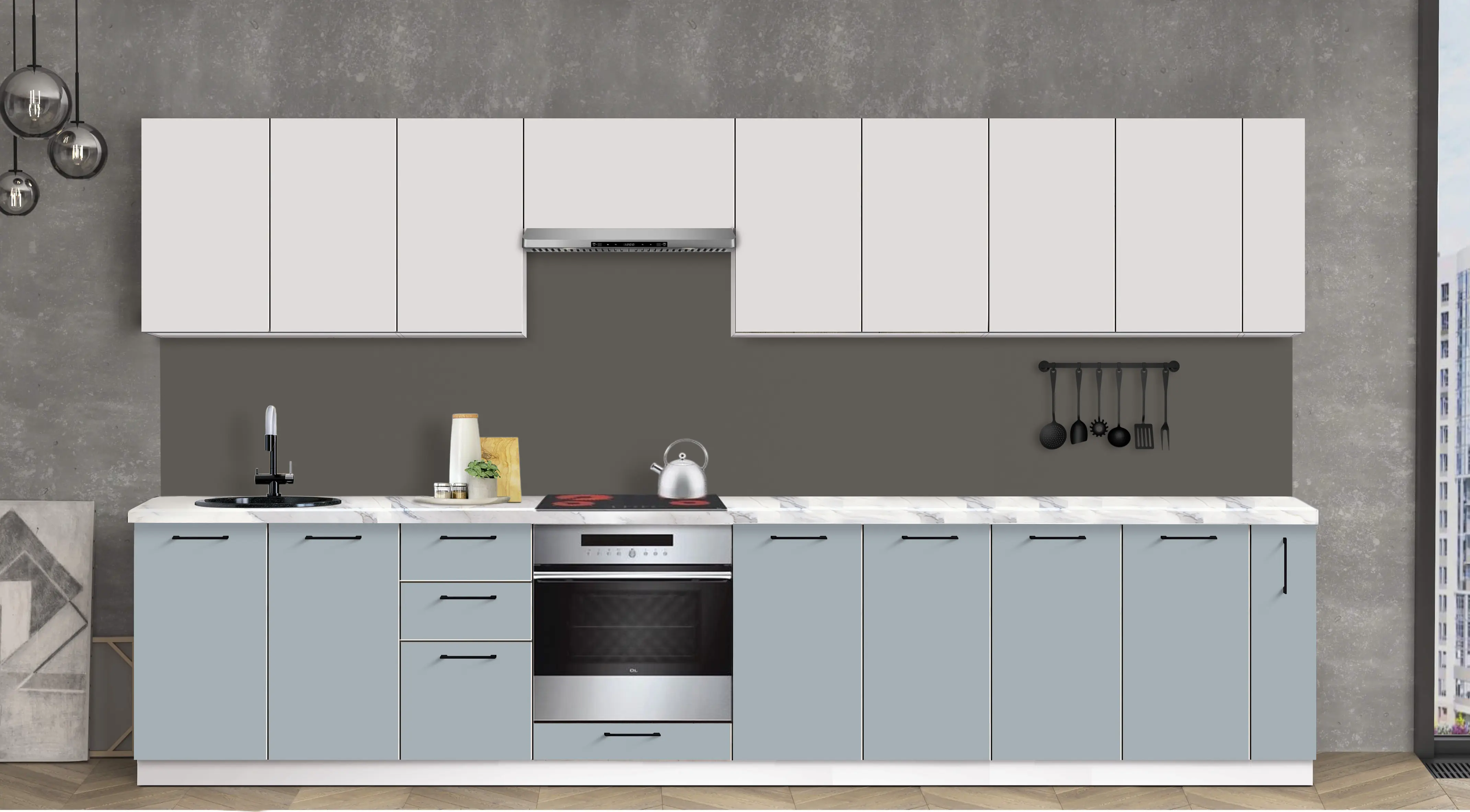 Bucatarie modulara Modern Bono 1 H68 3.6m